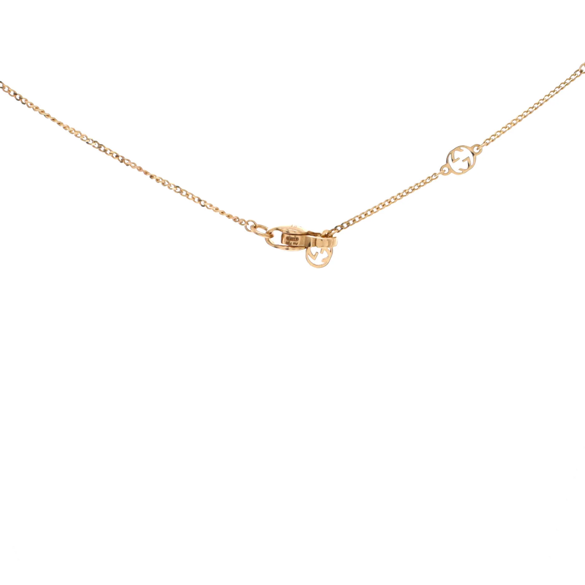GG Running Star Short Station Necklace 18K Yellow Gold with Diamonds - Image 3