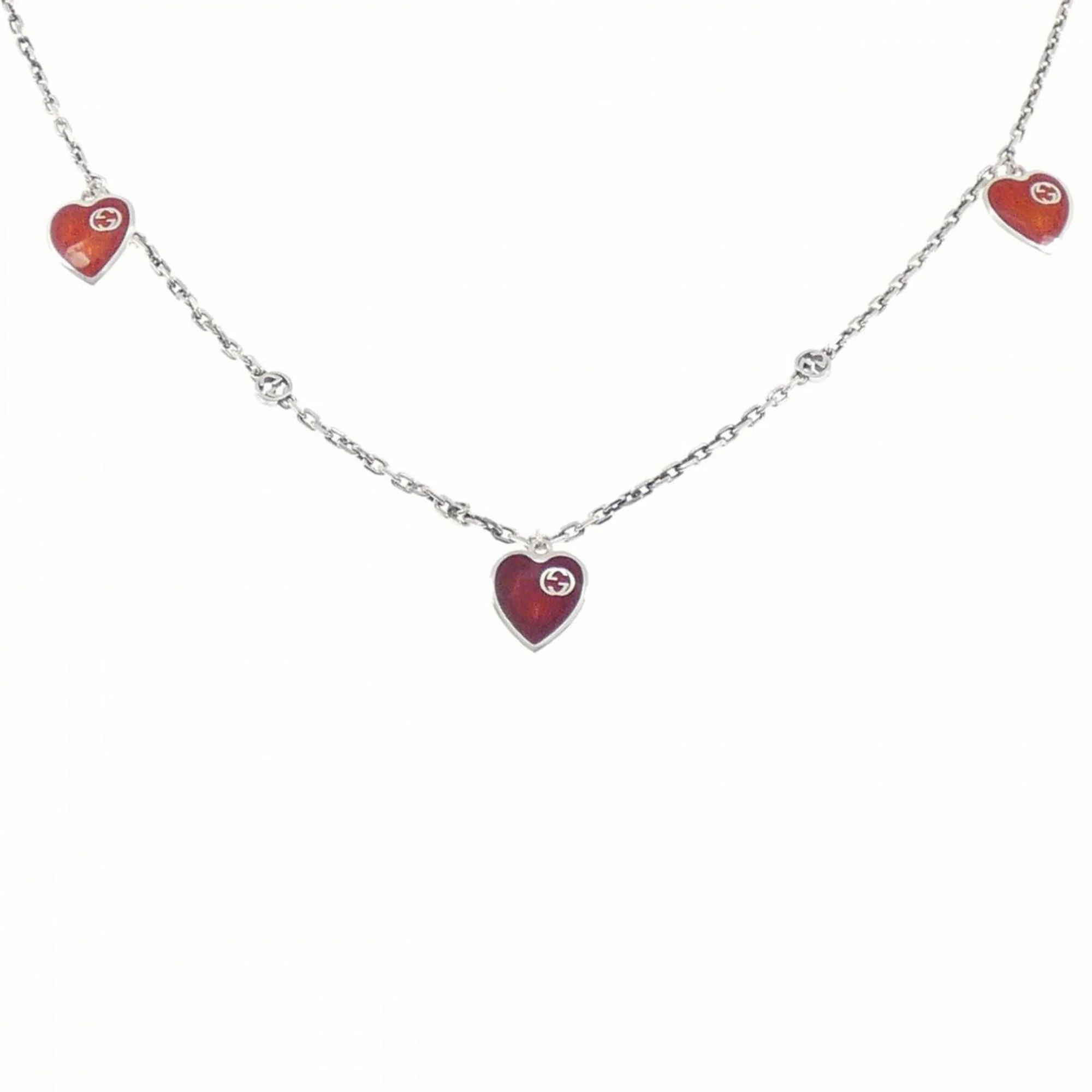 Heart Pendant Necklace Resin and Sterling Silver