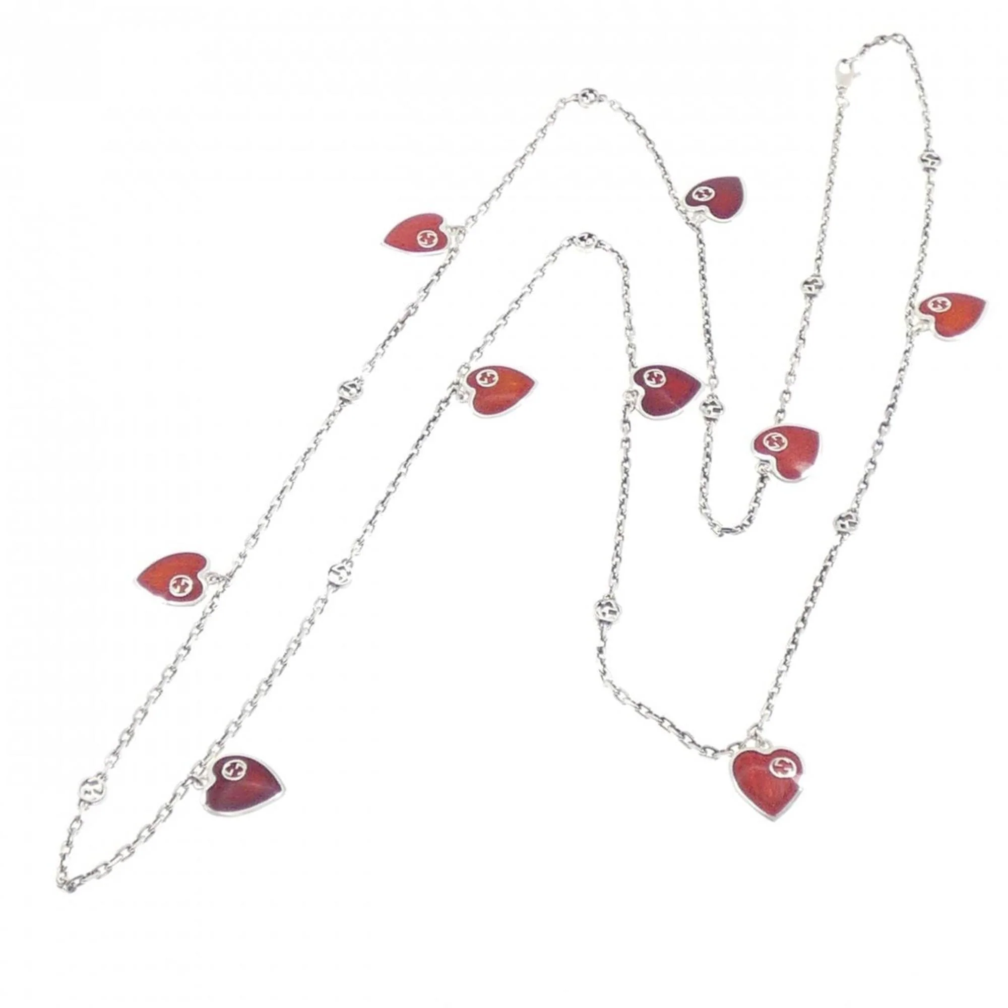 Heart Pendant Necklace Resin and Sterling Silver - Image 6