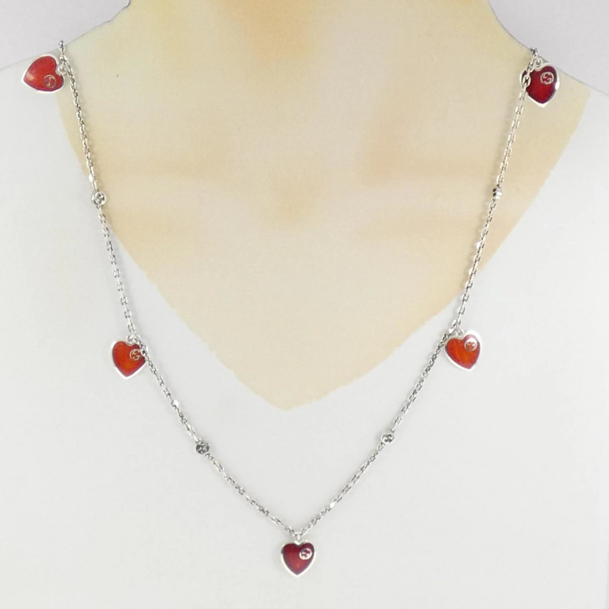 Heart Pendant Necklace Resin and Sterling Silver - Image 7
