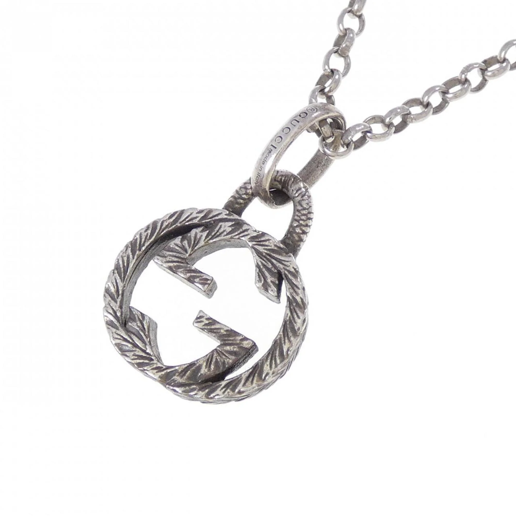 Interlocking G Pendant Necklace Sterling Silver - Image 3