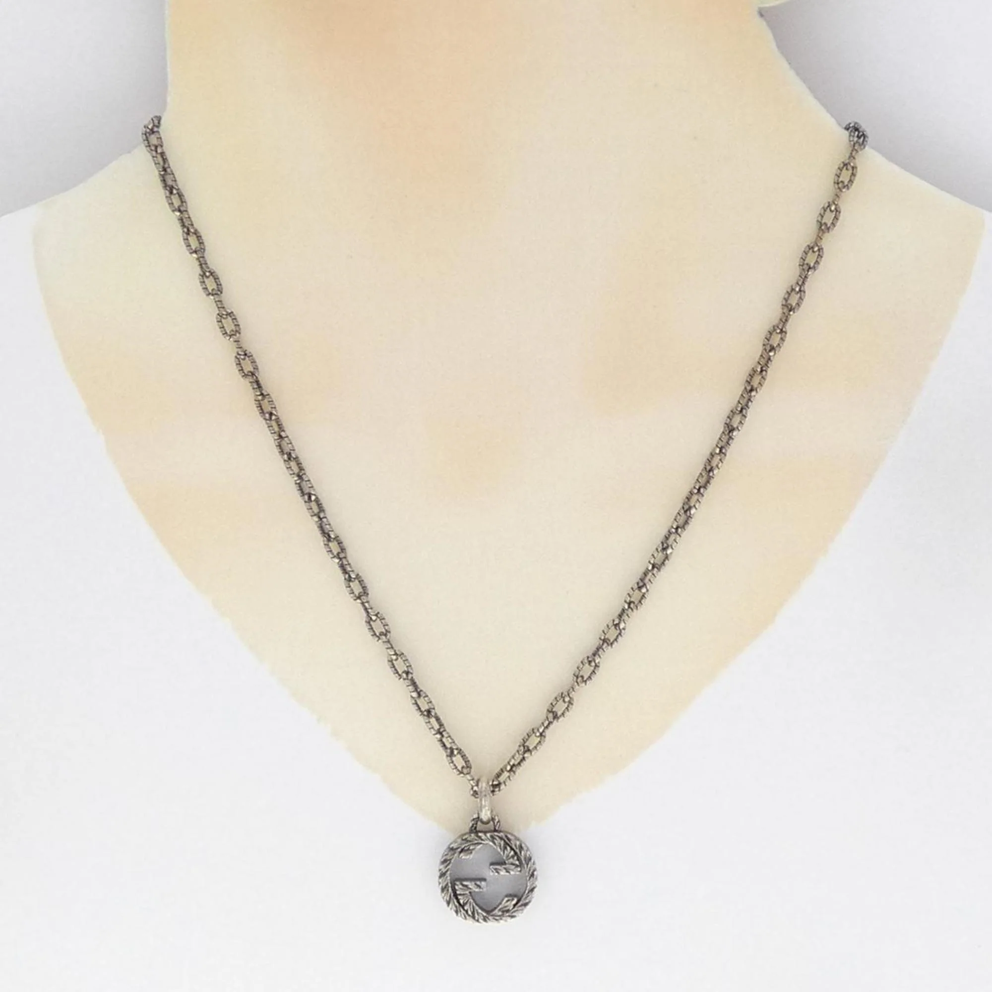 Interlocking G Pendant Necklace Sterling Silver - Image 6