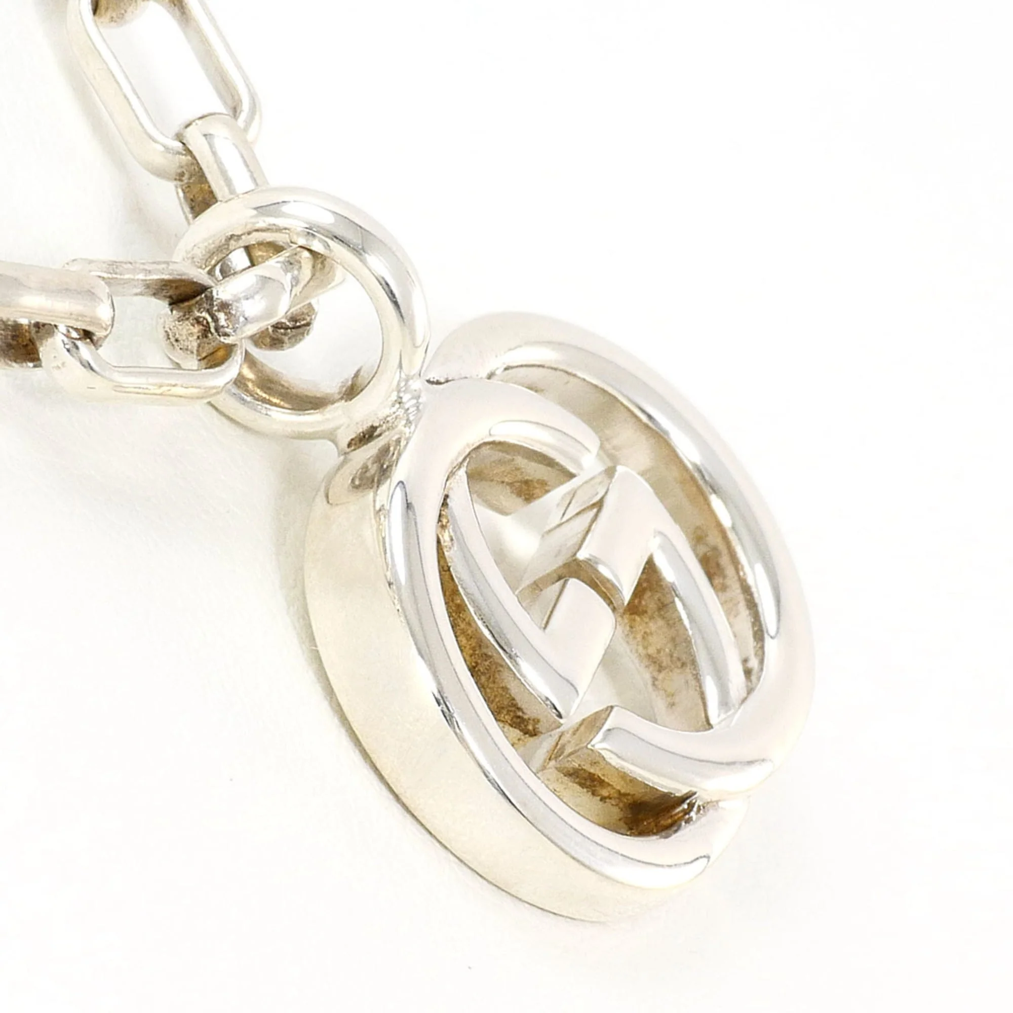 Interlocking G Pendant Necklace Sterling Silver - Image 2