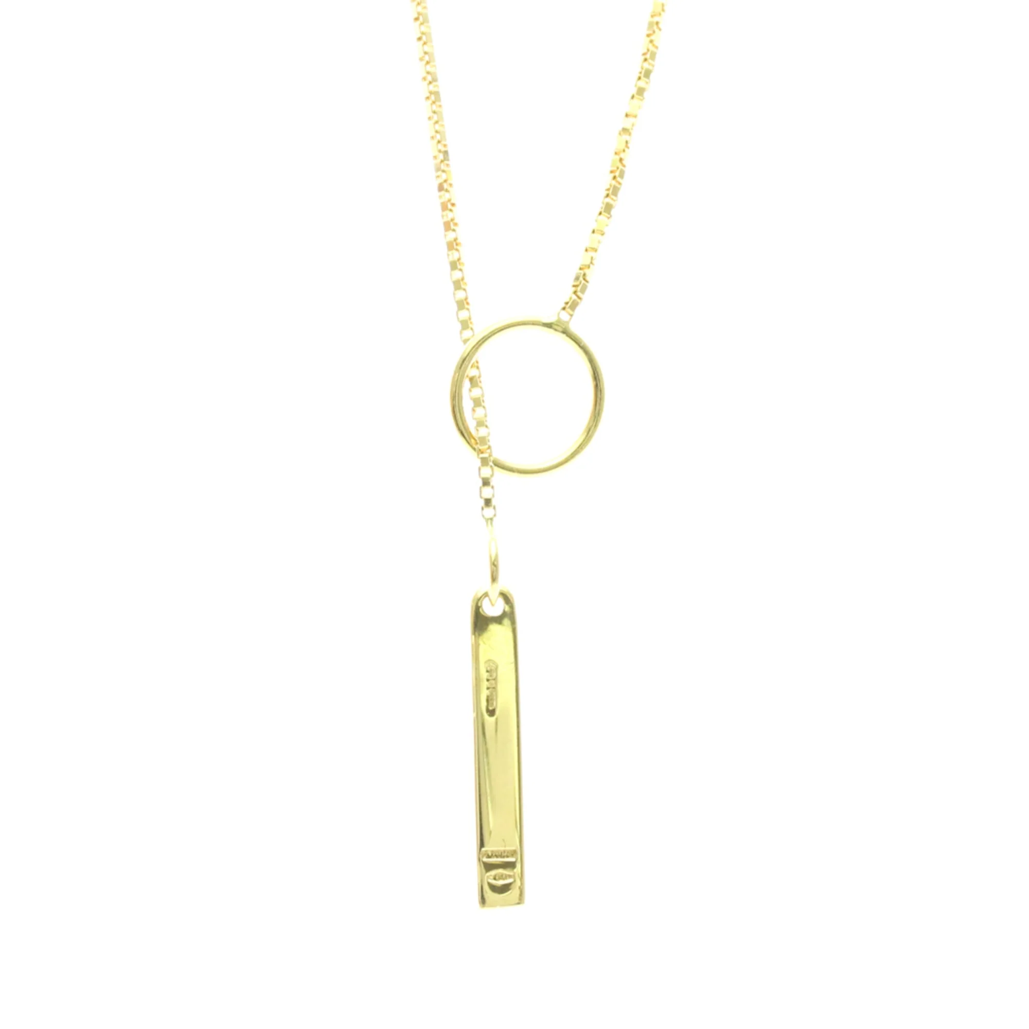 Lariat Pendant Necklace 18K Yellow Gold - Image 2