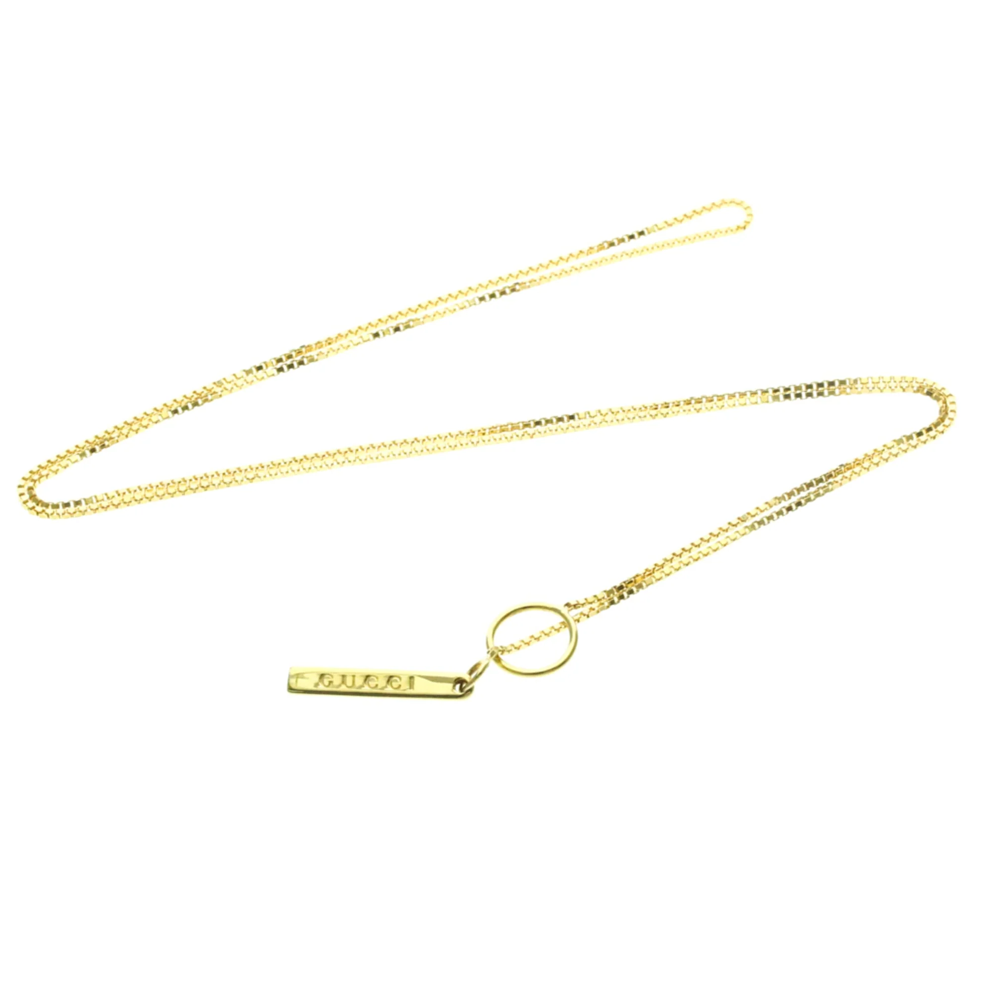 Lariat Pendant Necklace 18K Yellow Gold - Image 9