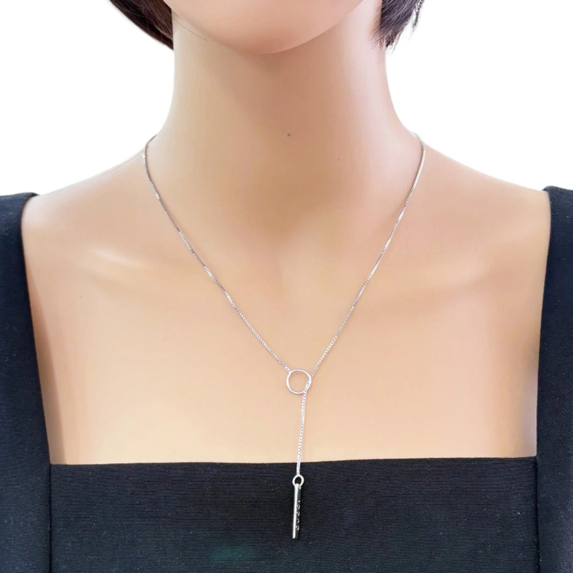 Pendant Necklace 18K White Gold - Image 2