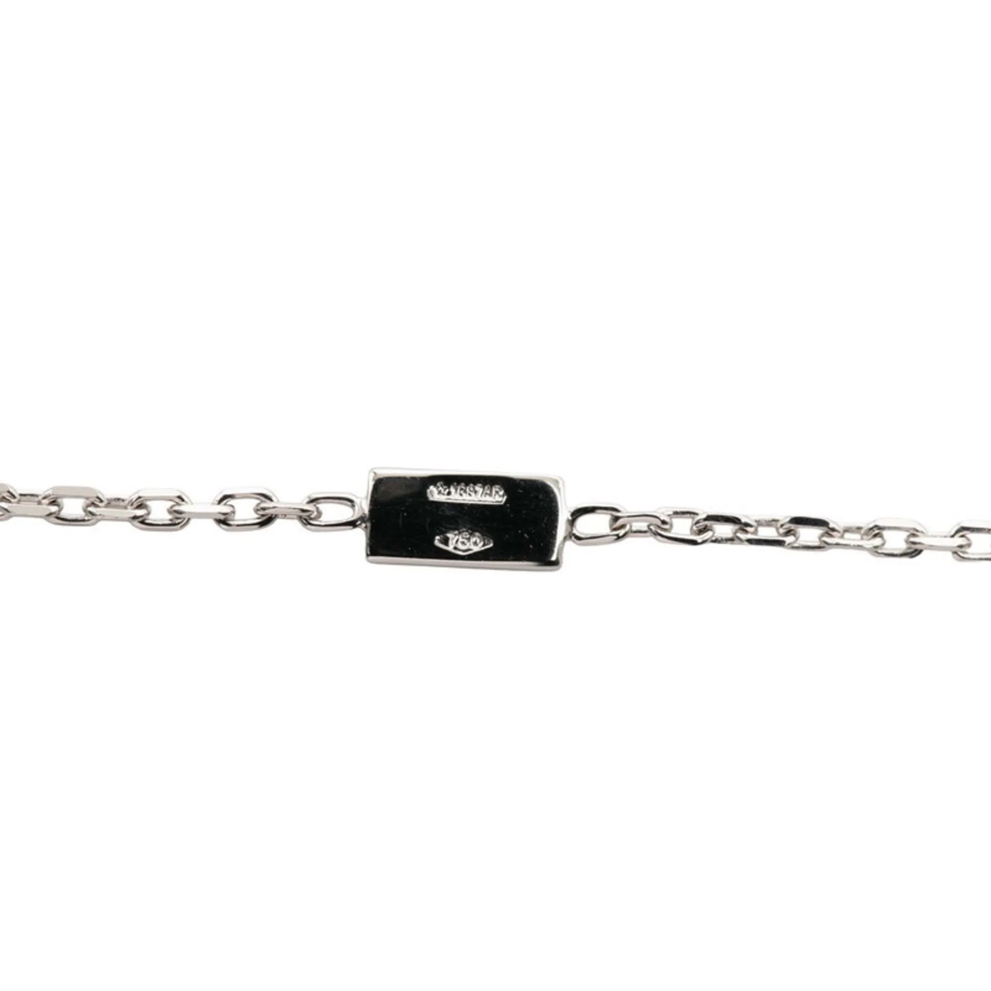 Pendant Necklace 18K White Gold with Amethyst - Image 4