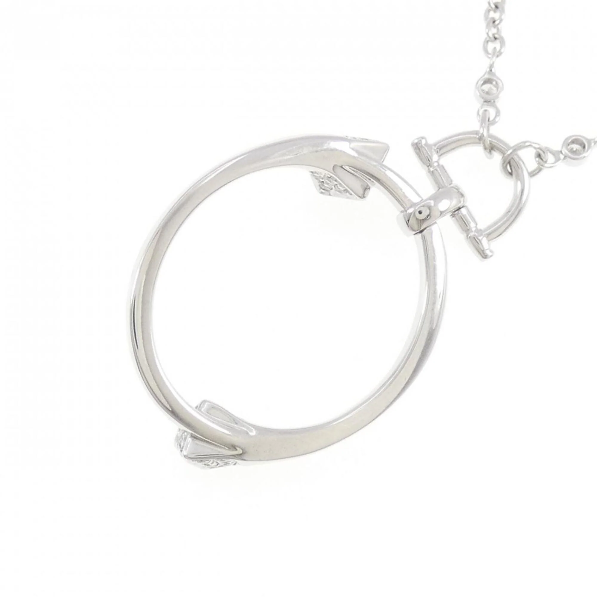 Pendant Necklace 18K White Gold with Diamond - Image 4