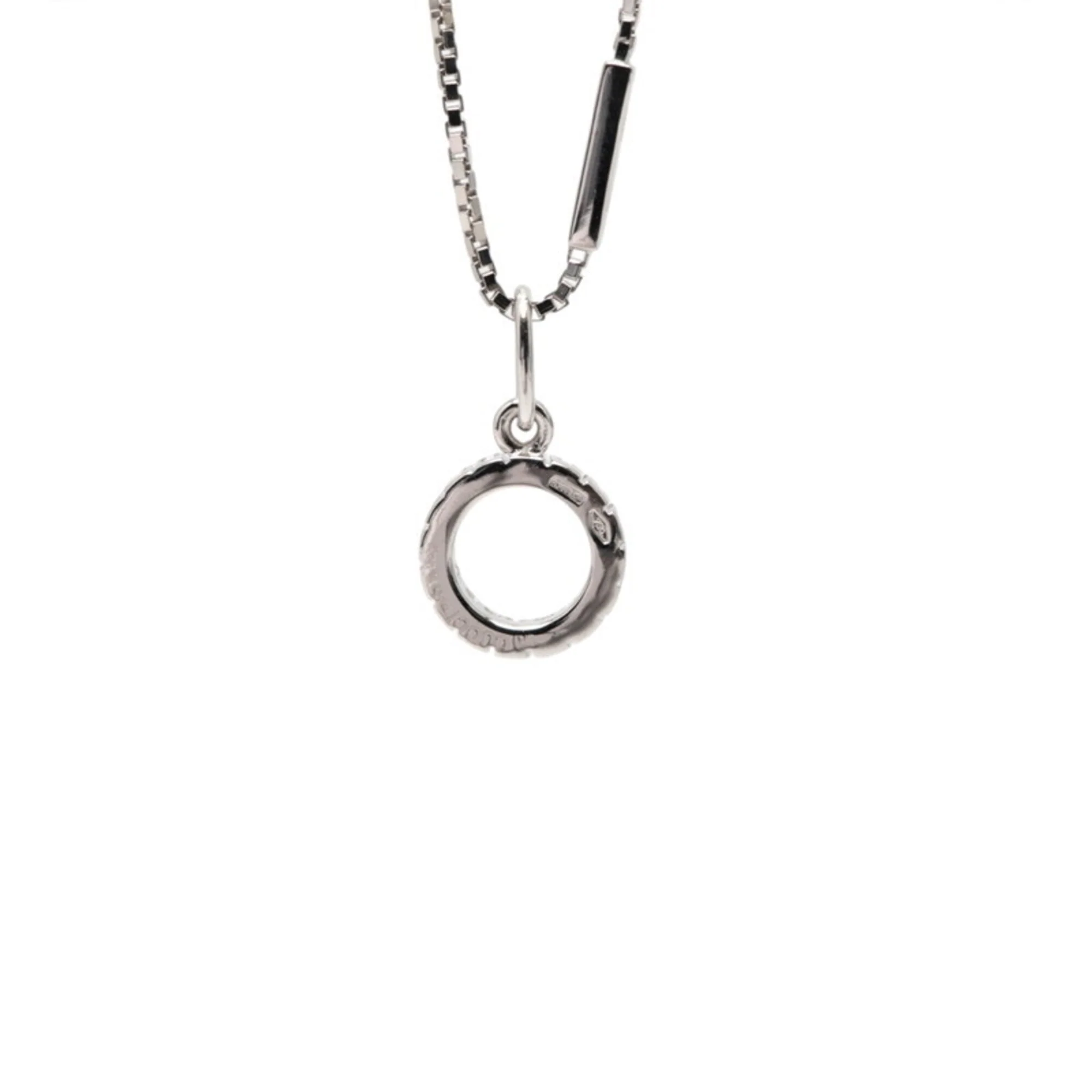 Pendant Necklace 18K White Gold with Diamond - Image 2