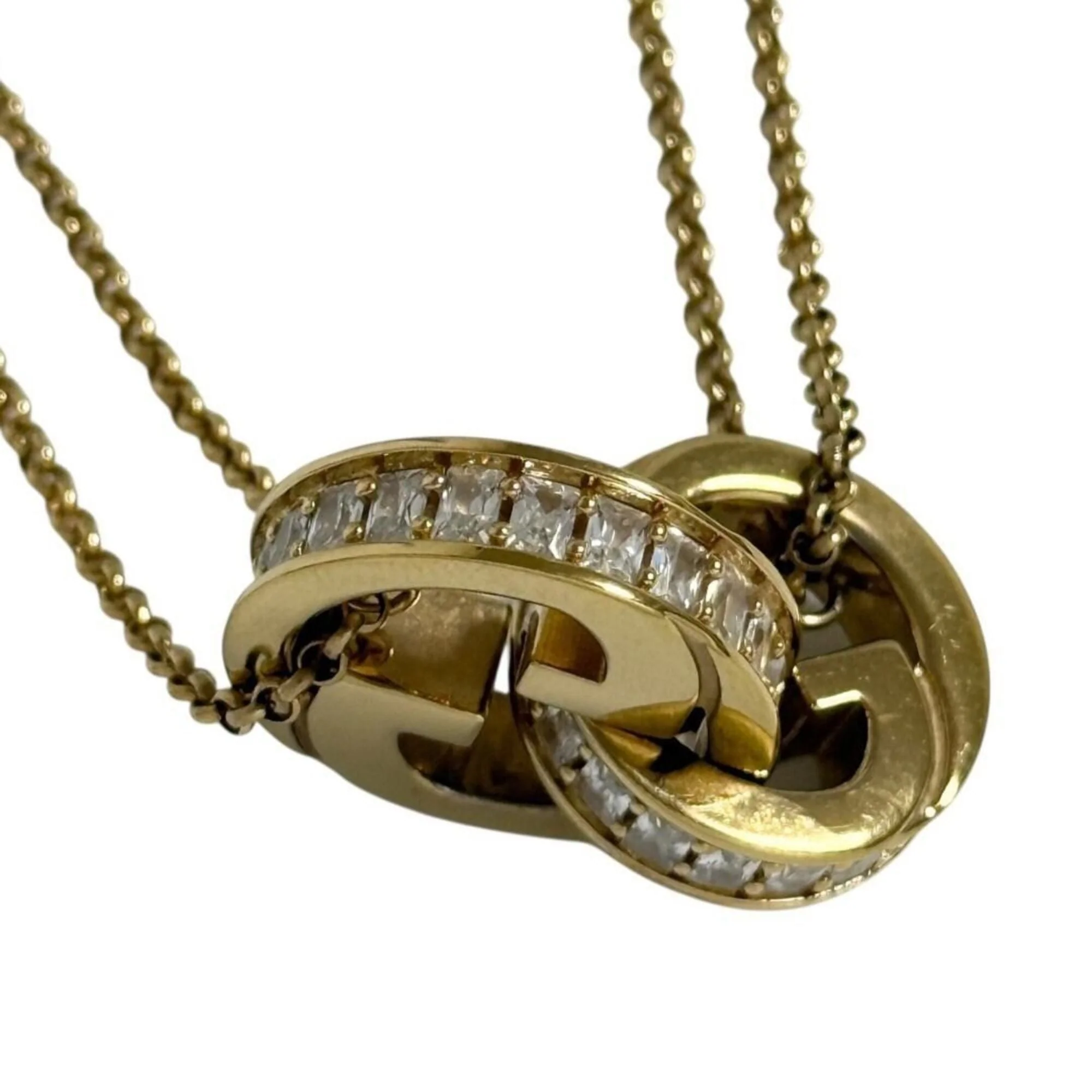 Pendant Necklace Artificial Pearl and Metal and Rhinestone