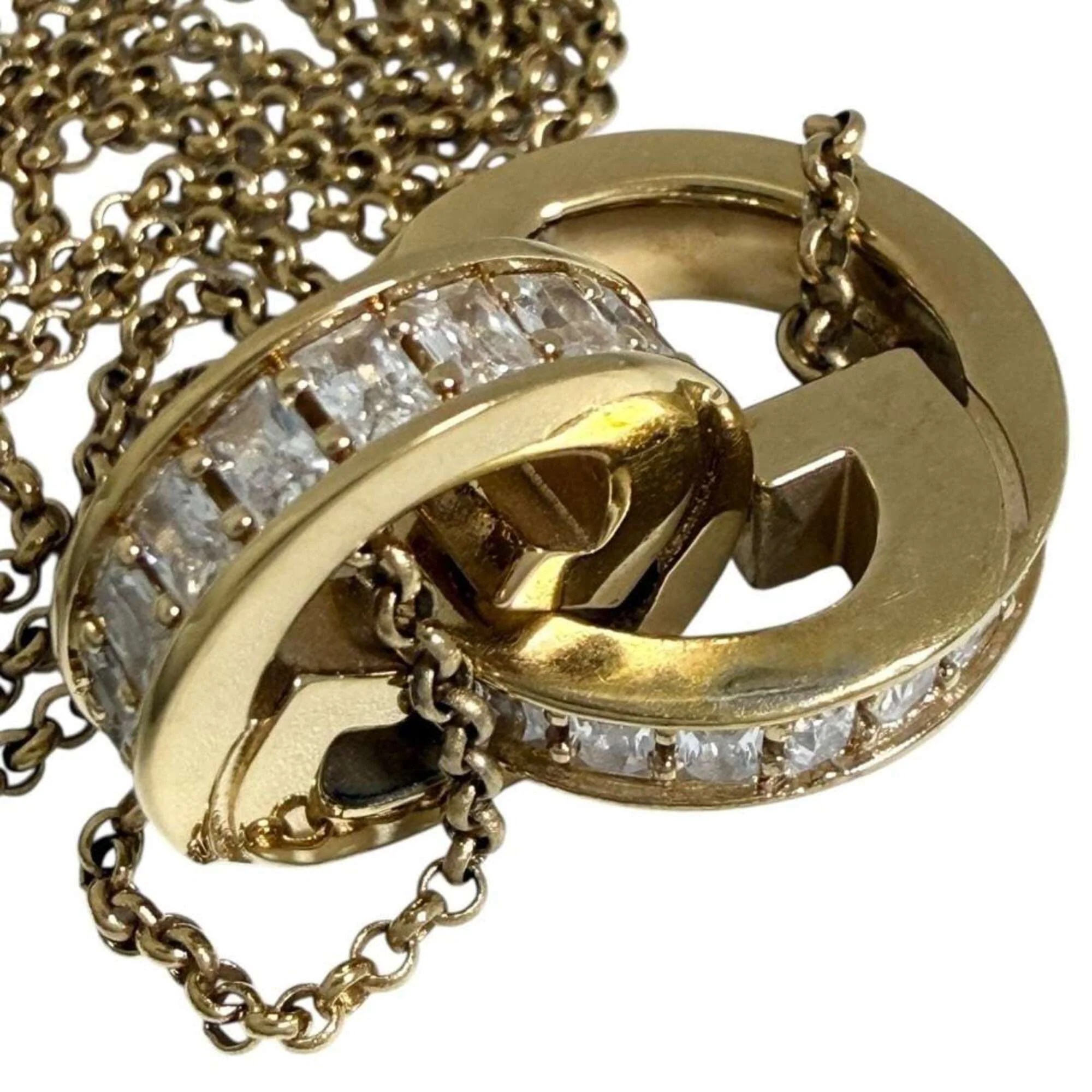 Pendant Necklace Artificial Pearl and Metal and Rhinestone - Image 8
