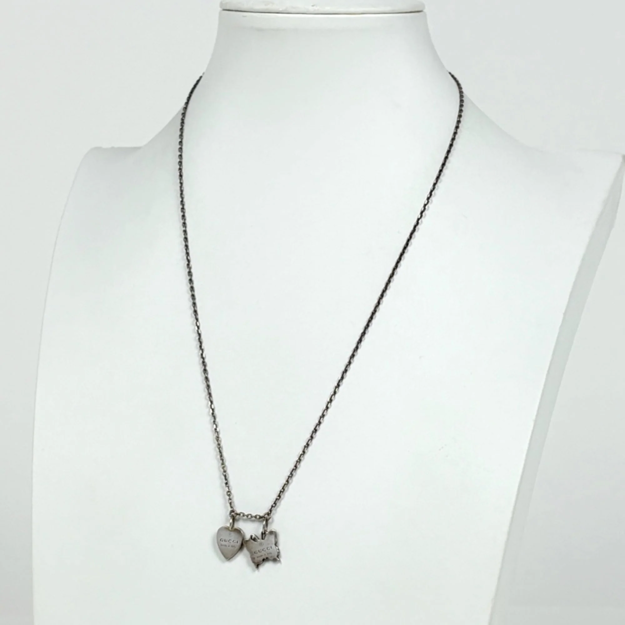 Pendant Necklace Heart and Butterfly Sterling Silver - Image 4