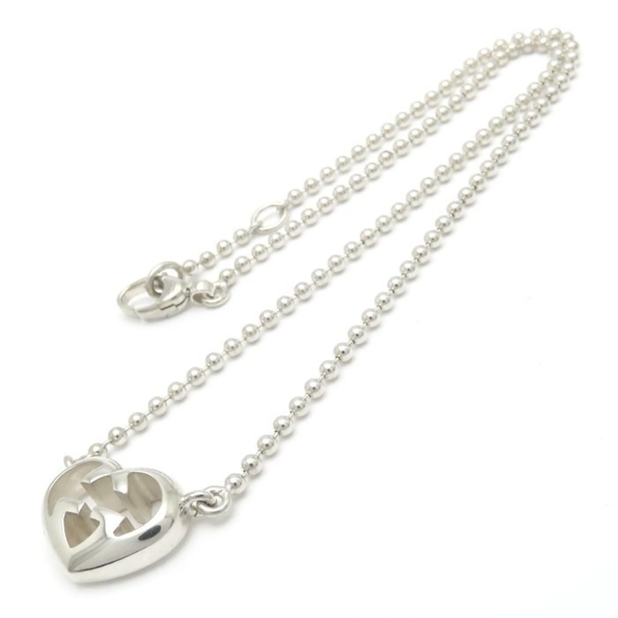 Rocking G Heart Pendant Necklace Sterling Silver - Image 4