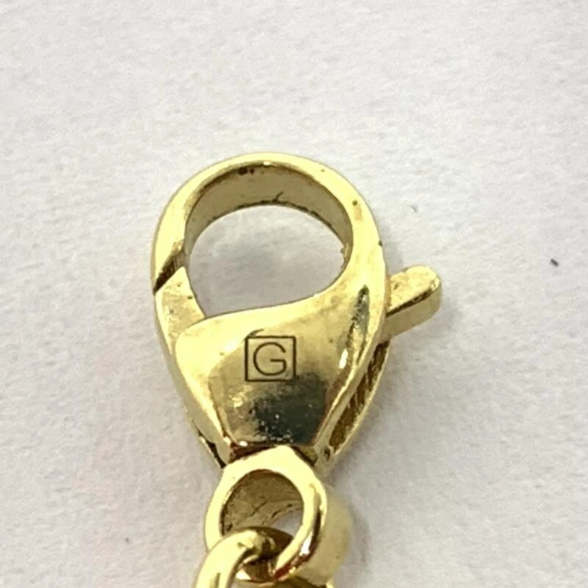 Script Chain Pendant Necklace Gold - Image 6