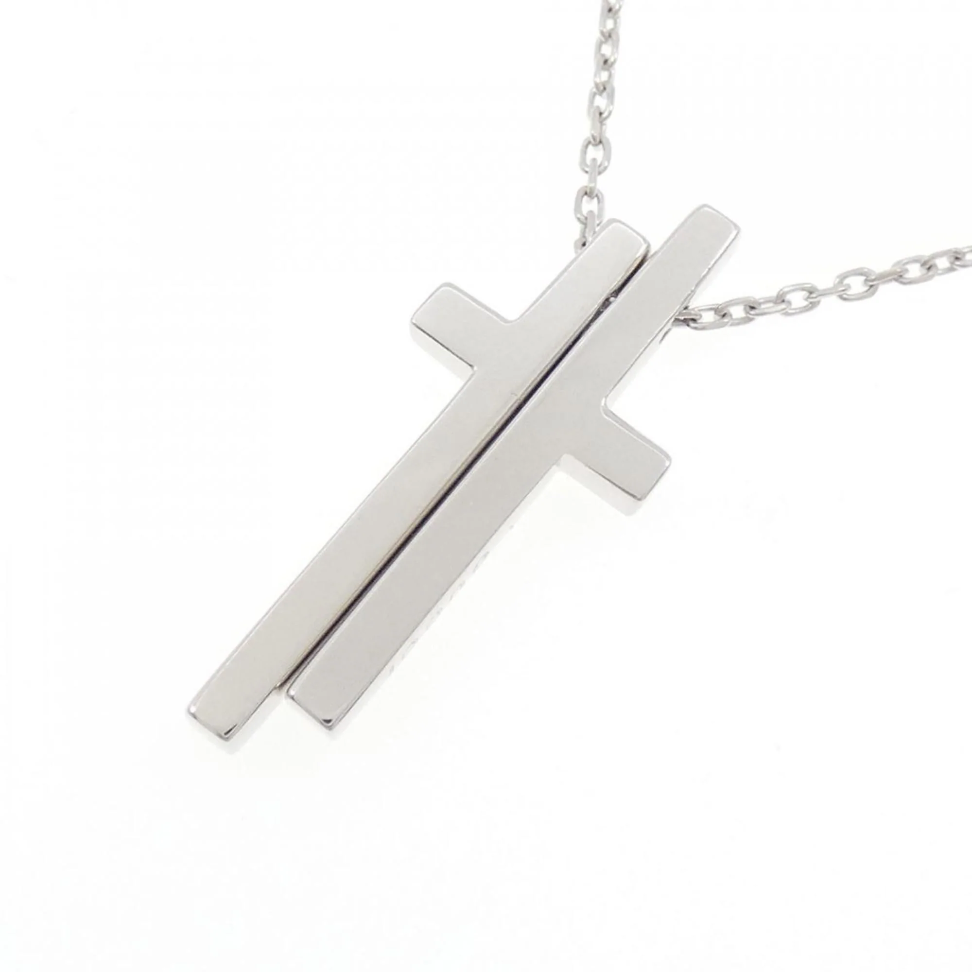 Separate Cross Pendant Necklace 18K White Gold - Image 3