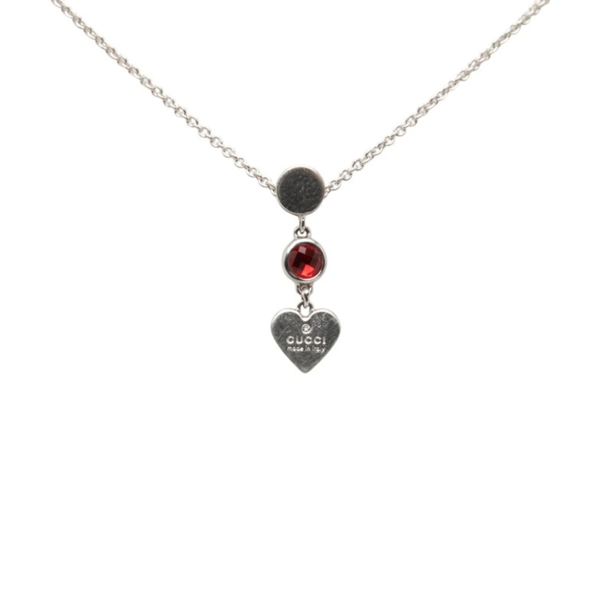 Trademark Heart Pendant Necklace Sterling Silver with Crystal - Image 2