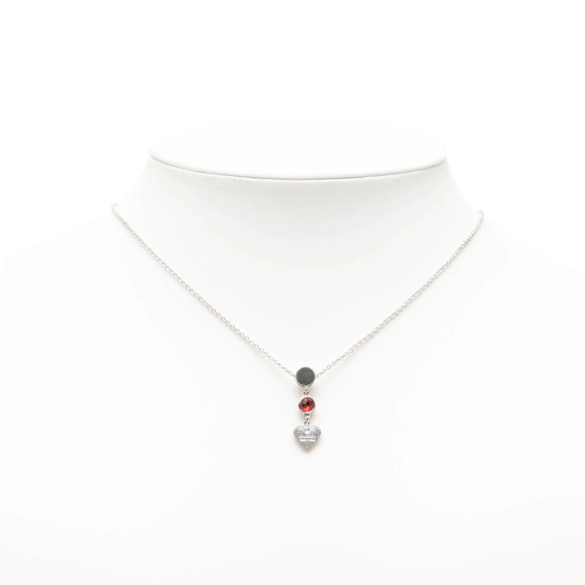 Trademark Heart Pendant Necklace Sterling Silver with Crystal - Image 5
