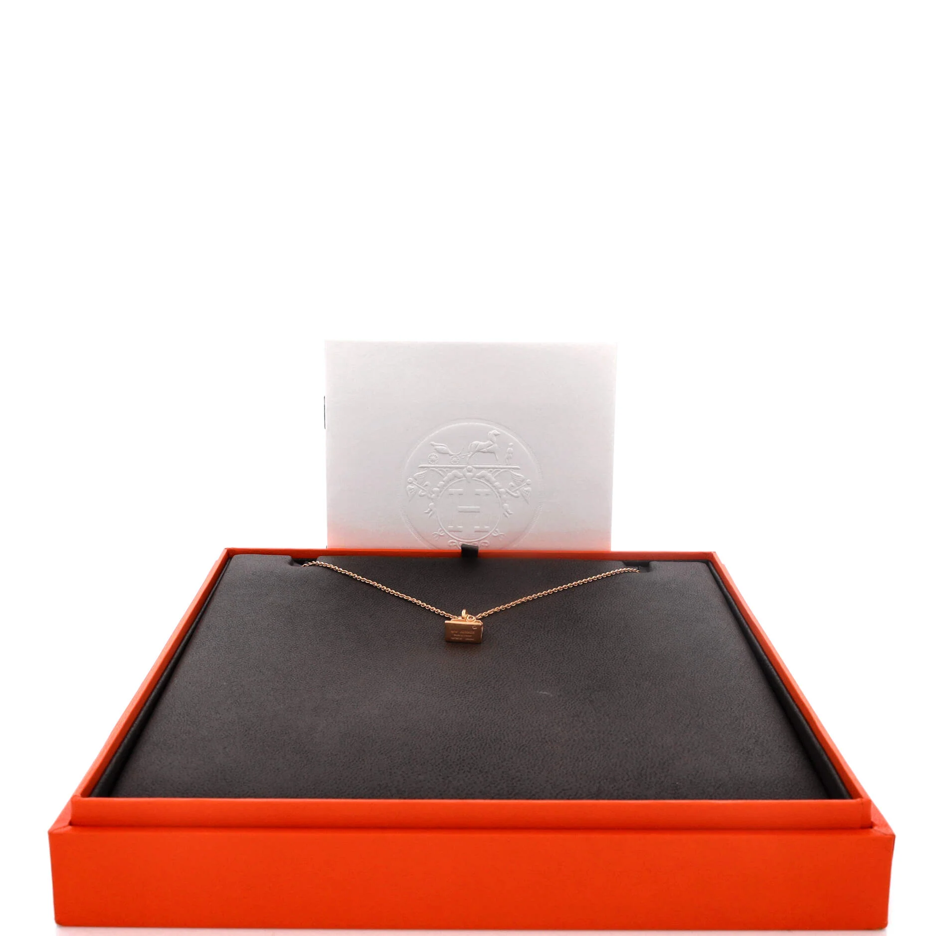 Birkin Amulette Pendant Necklace 18K Rose Gold with Diamond - Image 2