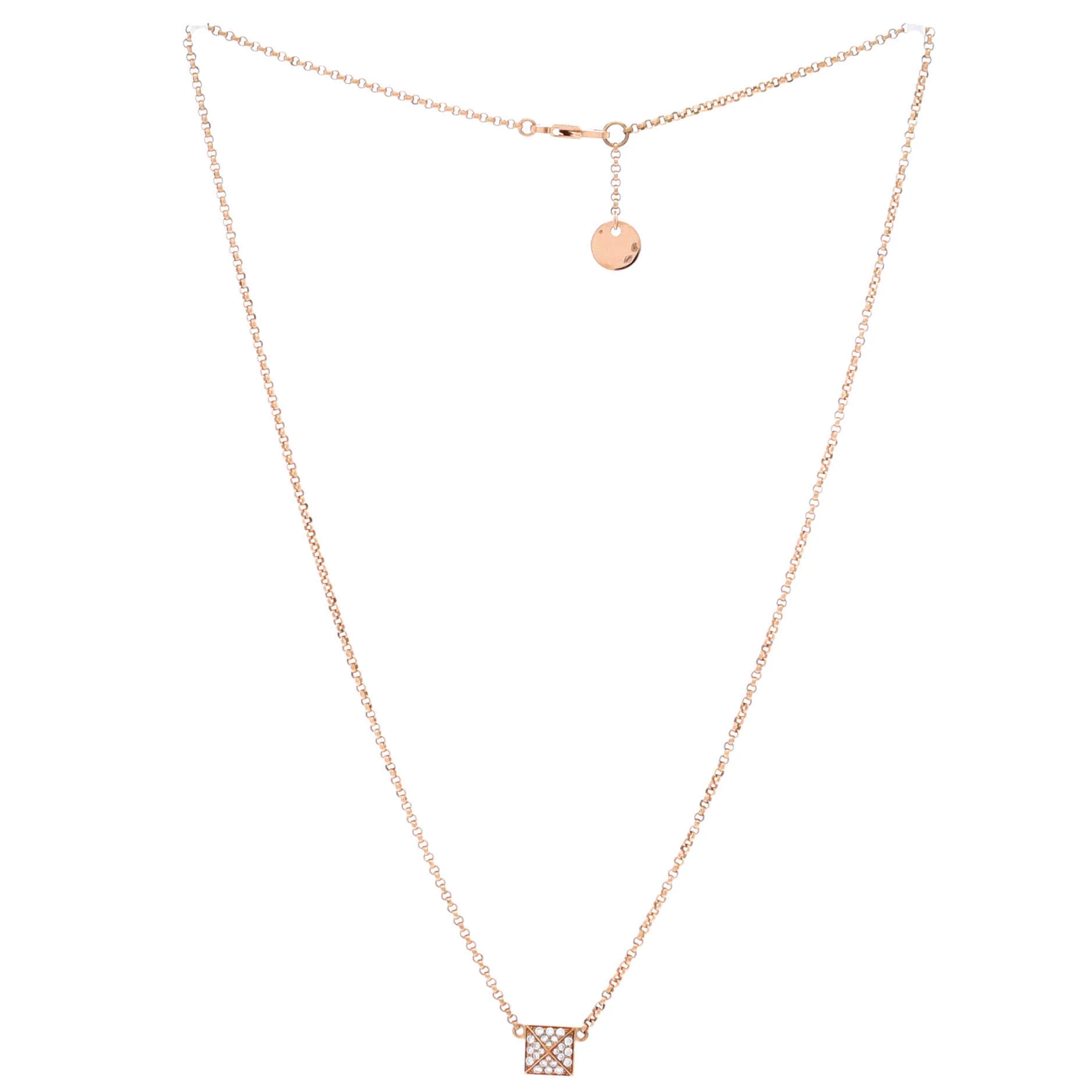 Clou d'H Pendant Necklace 18K Rose Gold with Diamonds Small - Image 3