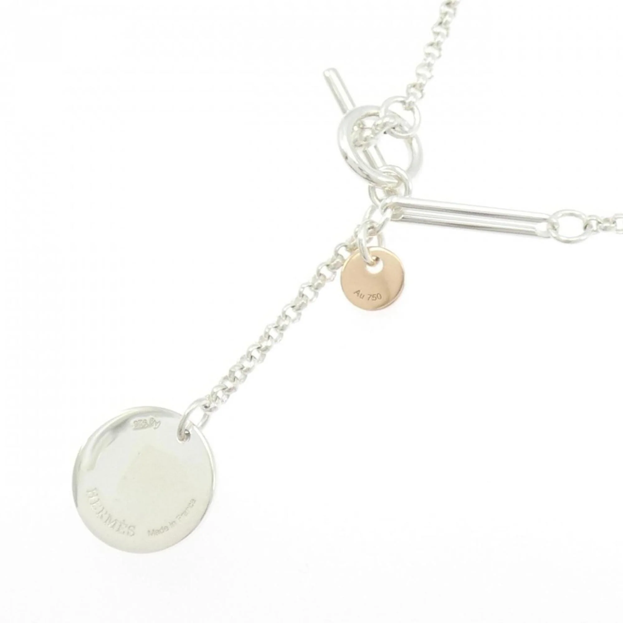 Ex-Libris Pendant Necklace 18K Rose Gold and Sterling Silver - Image 4