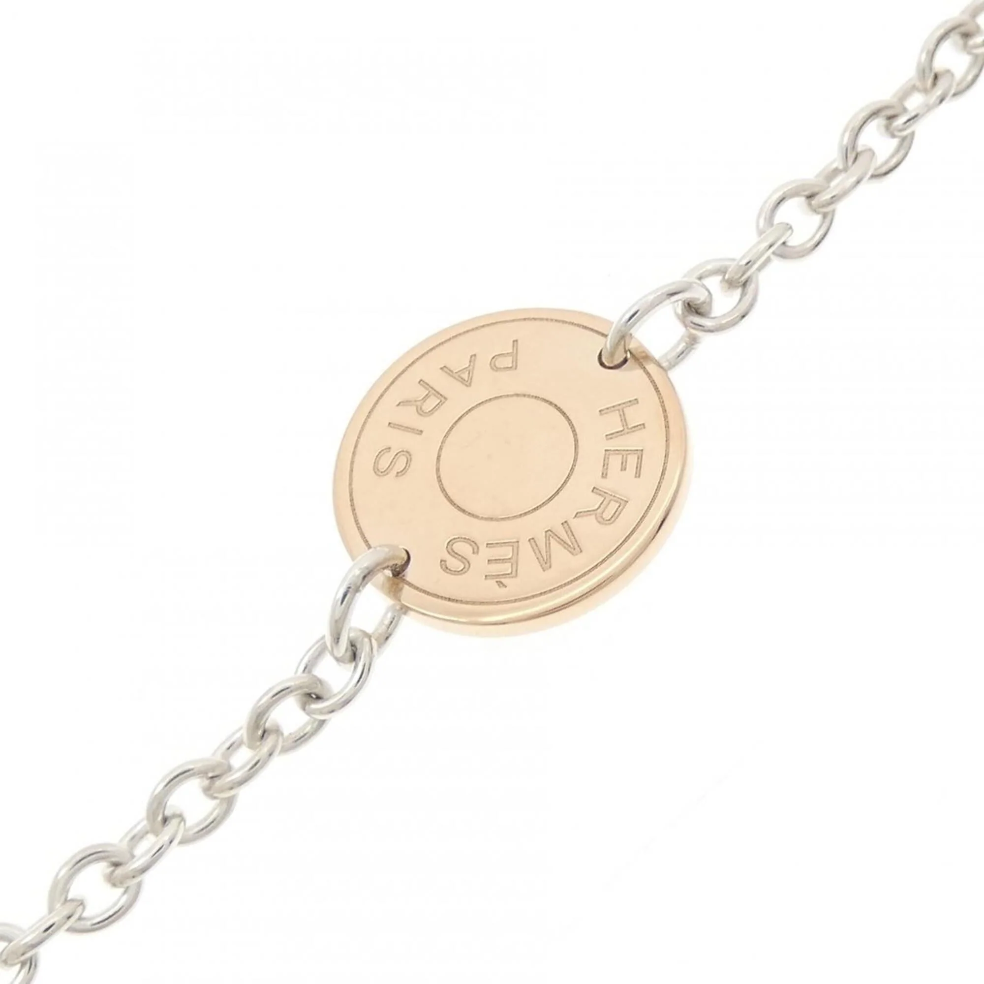Ex-Libris Pendant Necklace 18K Rose Gold and Sterling Silver - Image 4