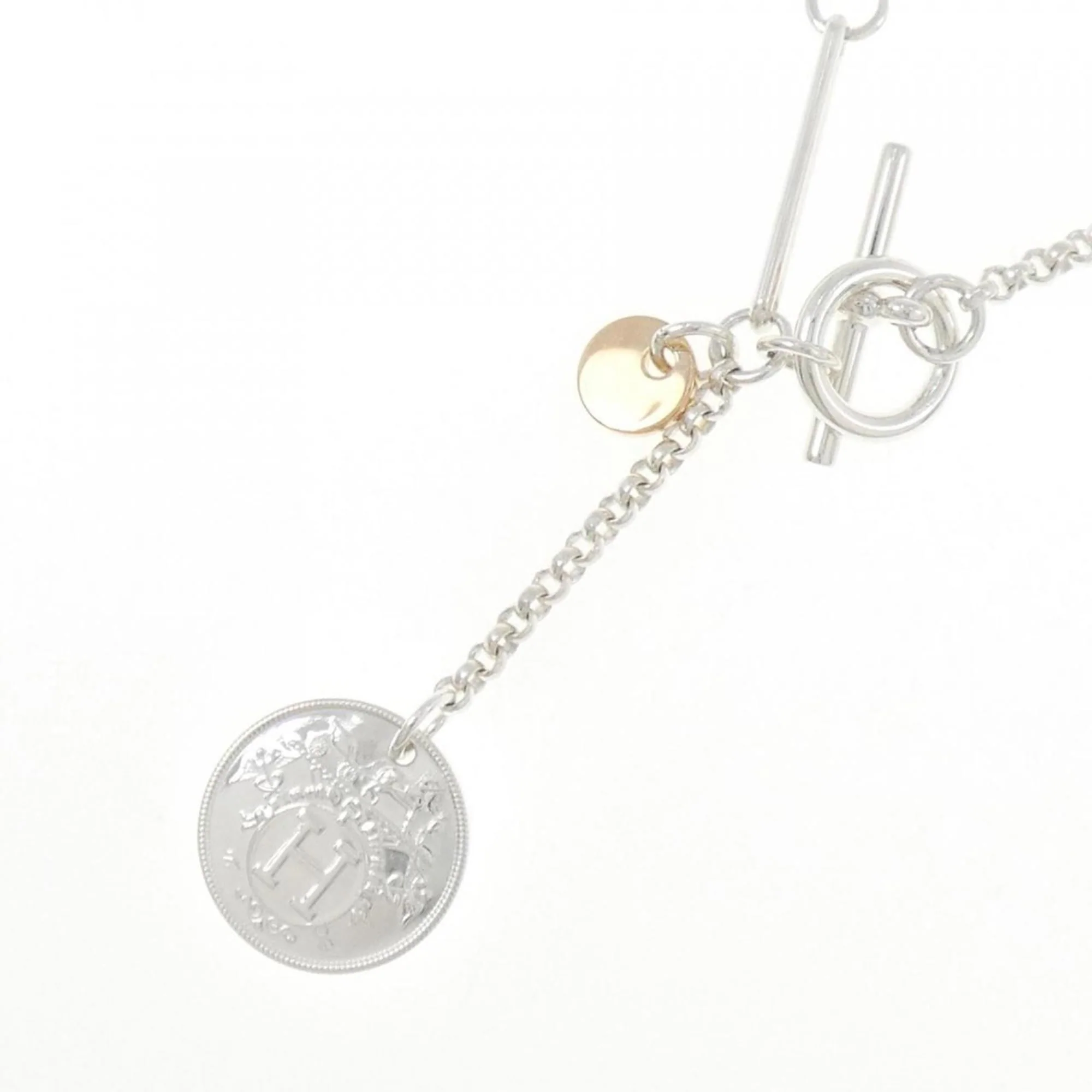 Exlibris Pendant Necklace 18K Rose Gold and Sterling Silver - Image 3