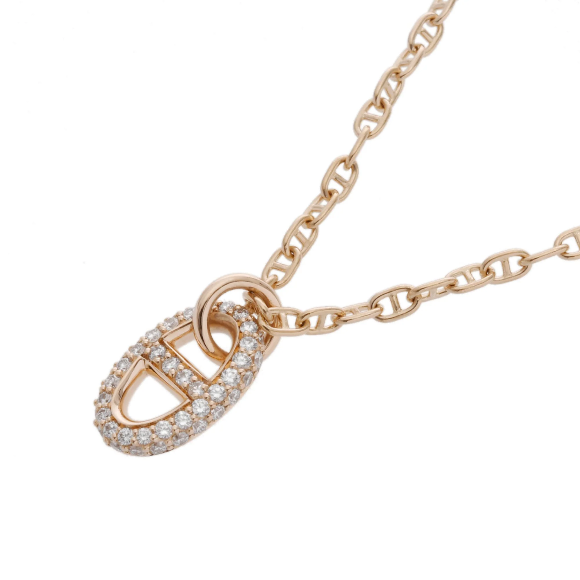 Farandole Pendant Necklace 18K Rose Gold with Diamond Mini - Image 7