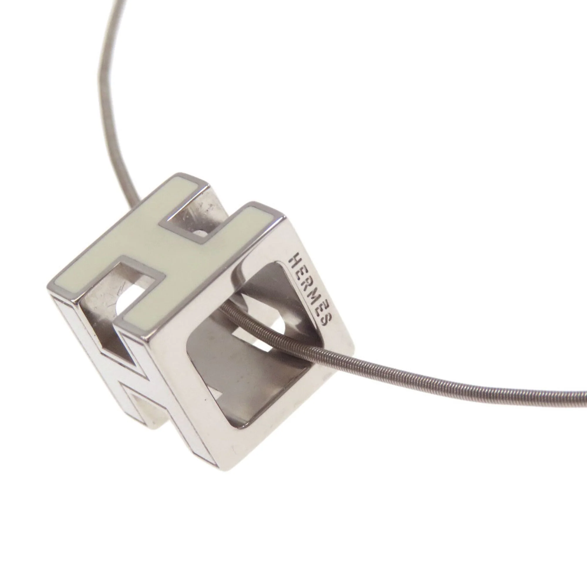 H Cube Pendant Necklace Metal - Image 4