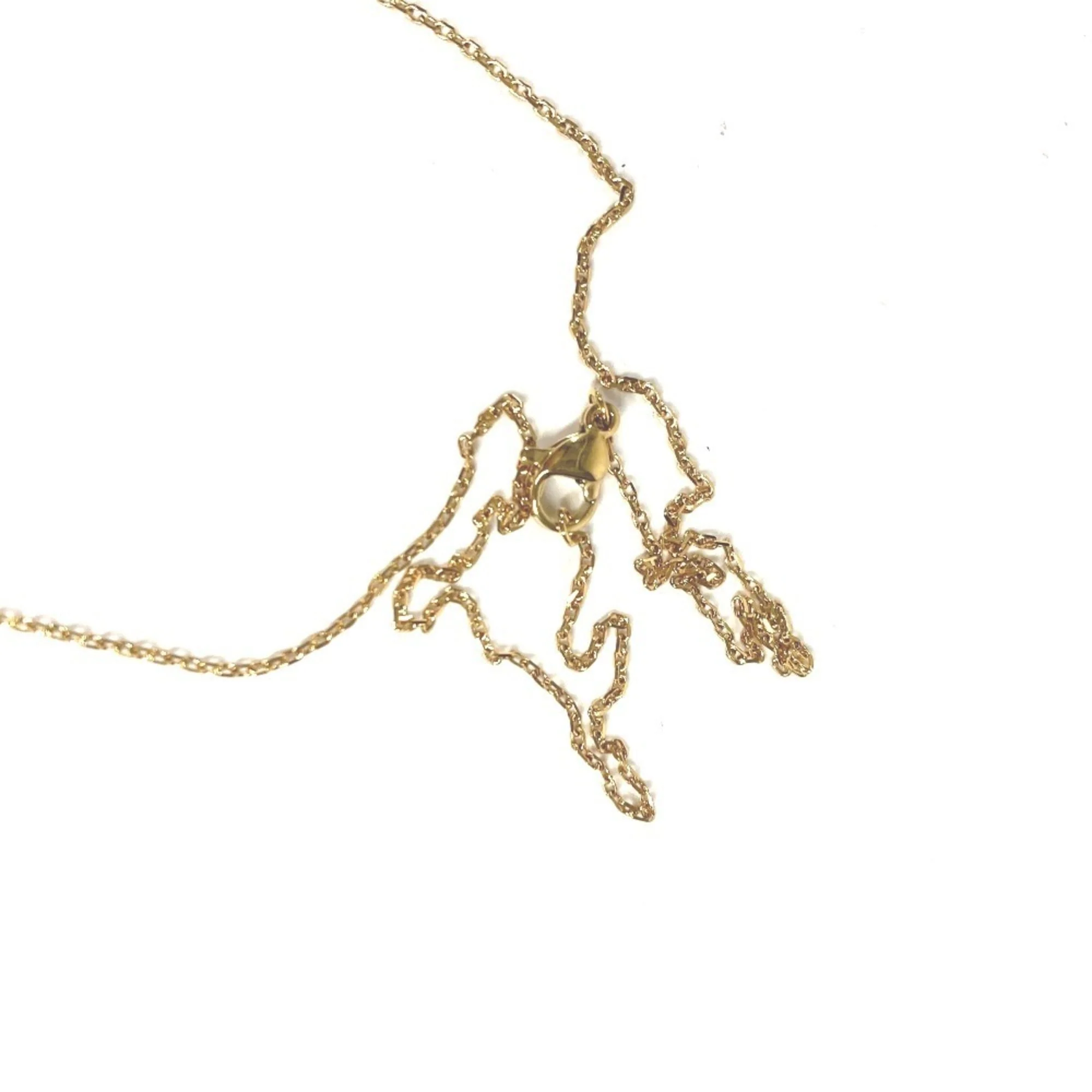 H Cube Pendant Necklace Metal Gold and Orange - Image 9