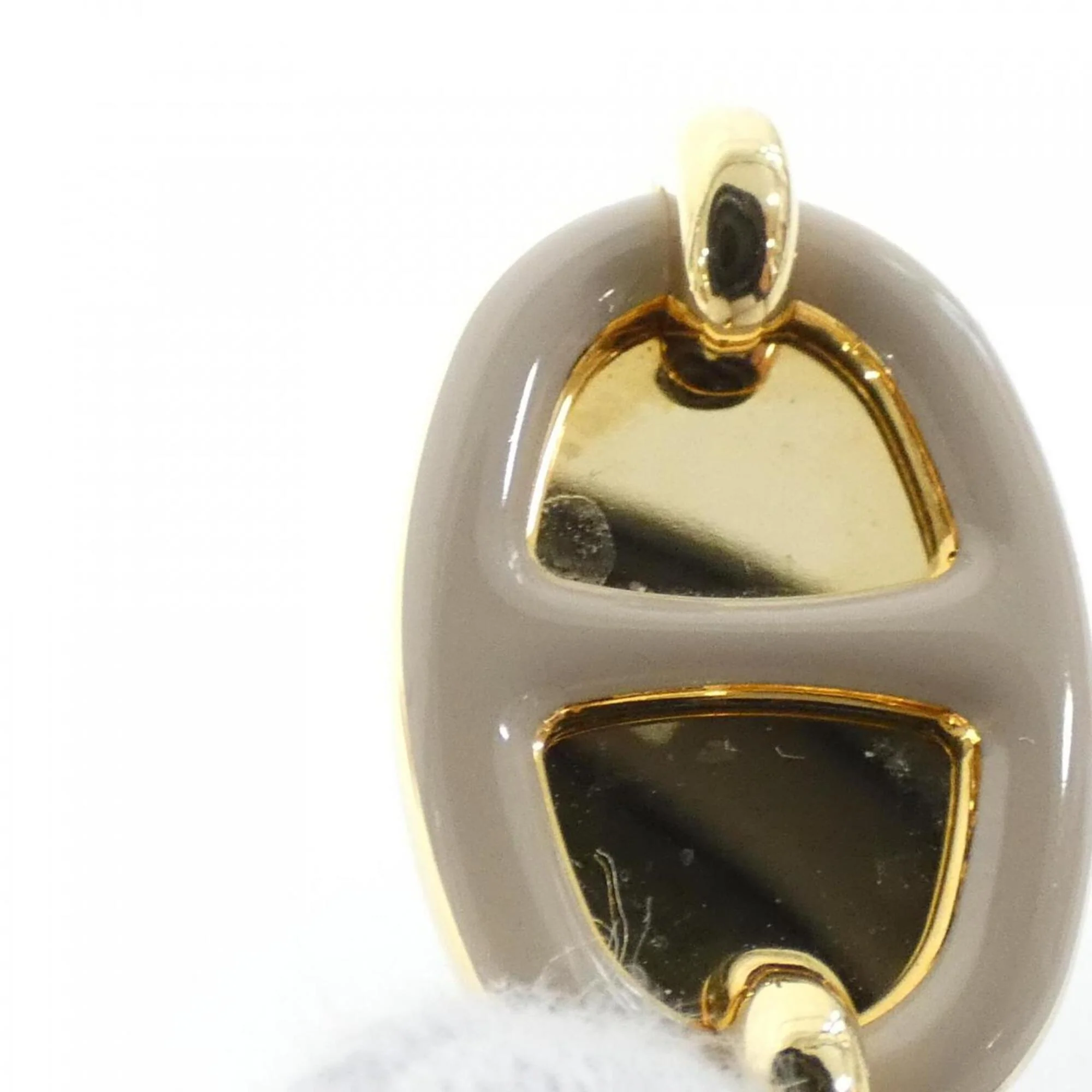 Mini Maillon Pendant Necklace Gold Marron - Image 5
