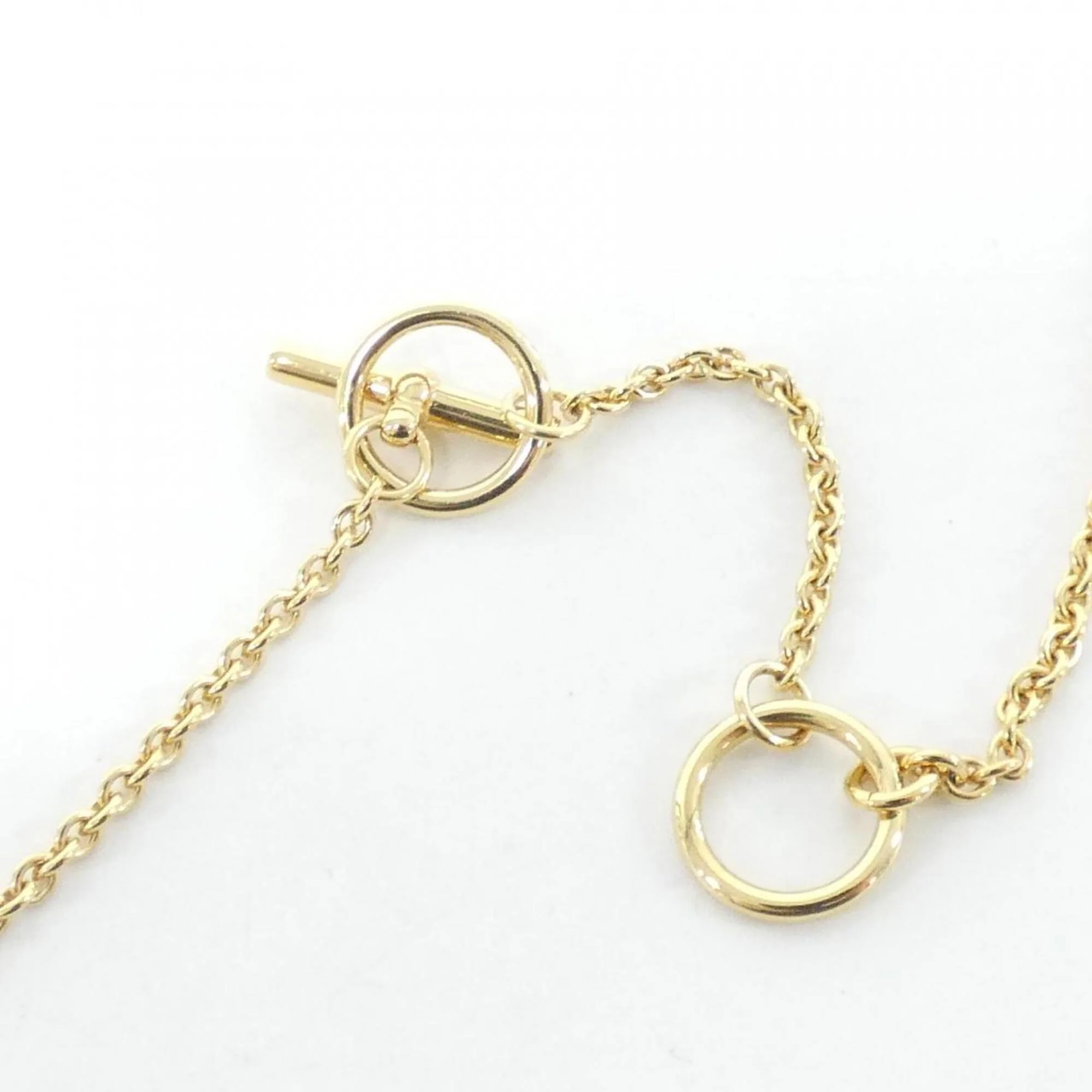 Mini Maillon Pendant Necklace Gold Marron - Image 6