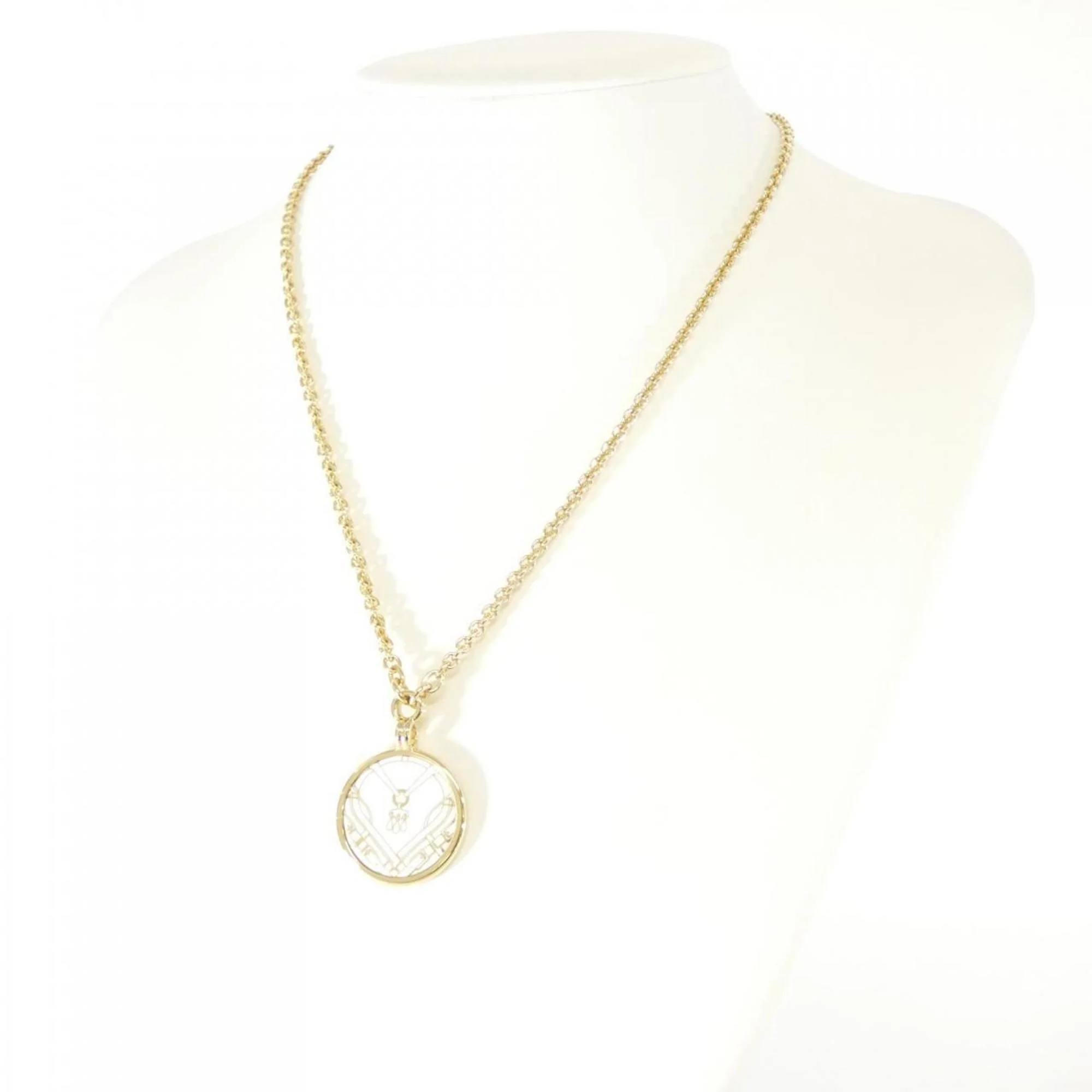Mors A Jouets Medal Pendant Necklace Gold and White Mini - Image 5