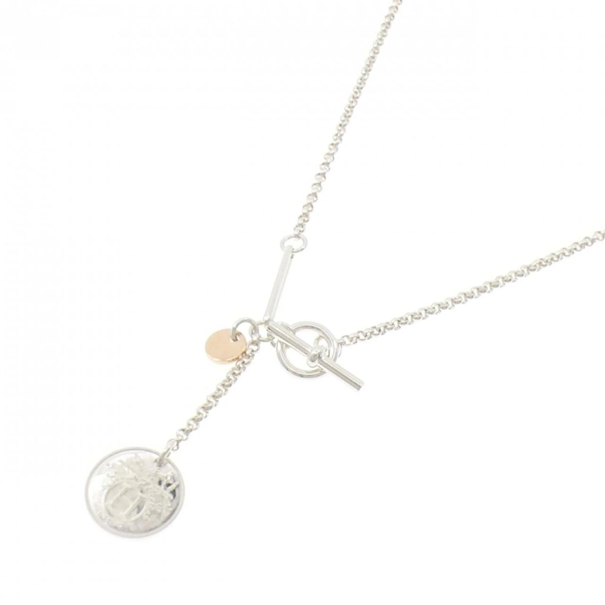 Pendant Necklace 18K Rose Gold and Sterling Silver - Image 2