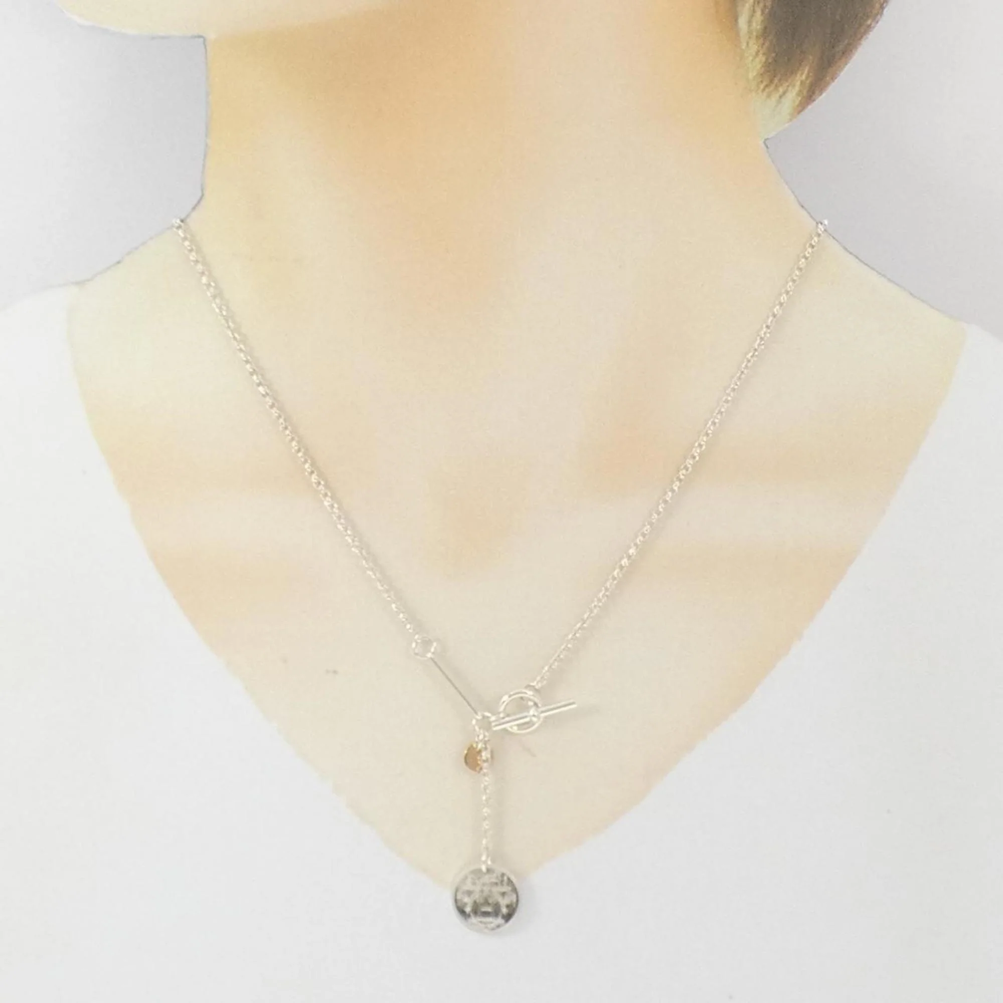 Pendant Necklace 18K Rose Gold and Sterling Silver - Image 6