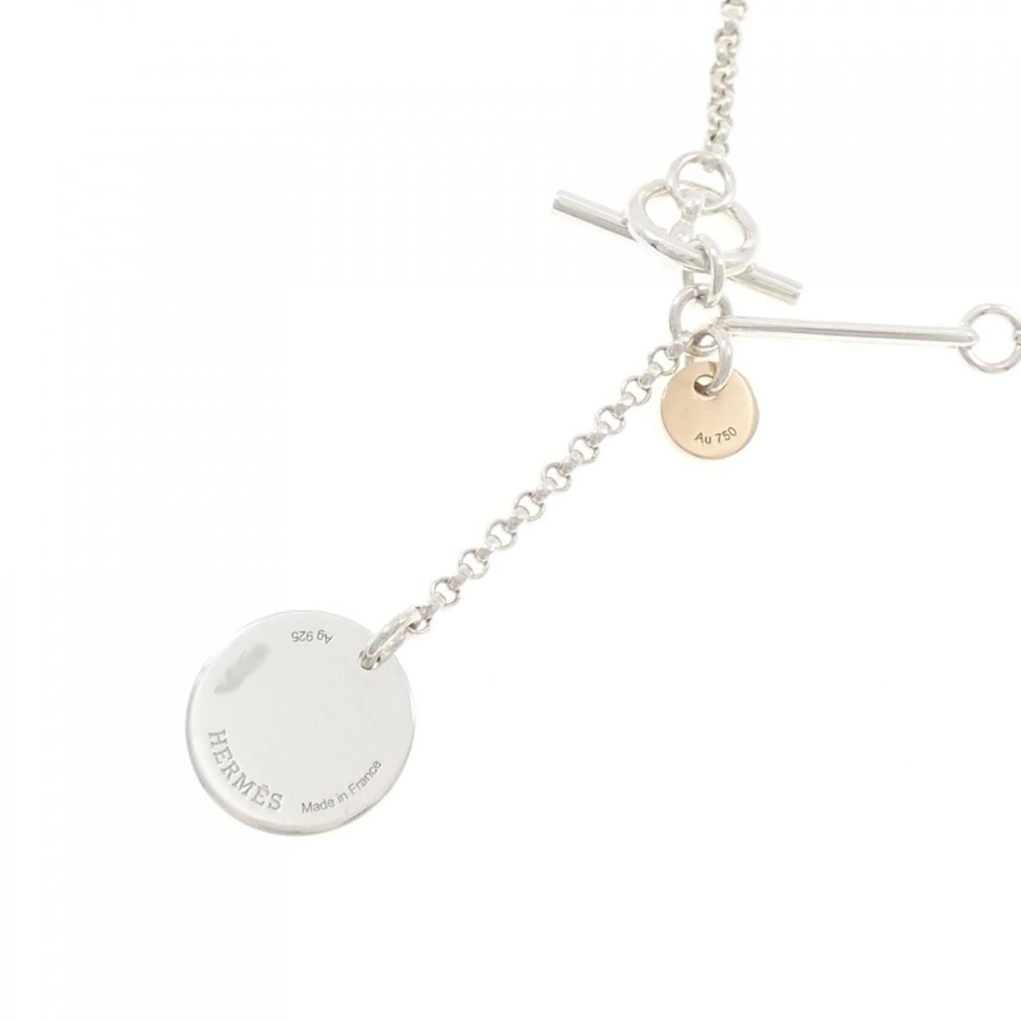 Pendant Necklace 18K Rose Gold and Sterling Silver - Image 4