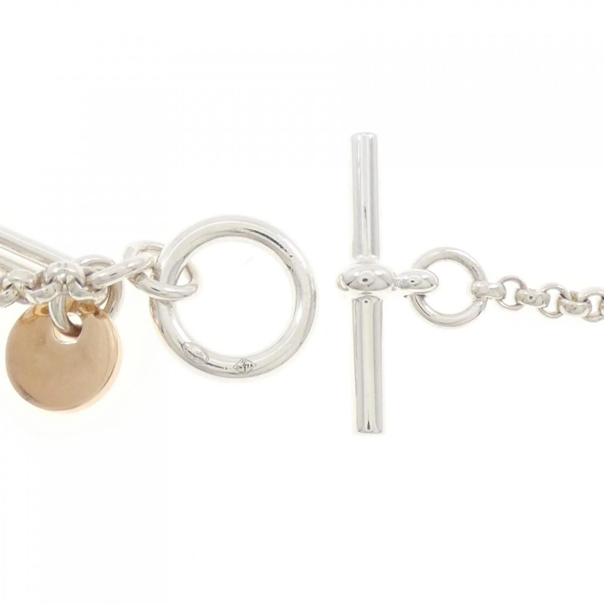 Pendant Necklace 18K Rose Gold and Sterling Silver - Image 5