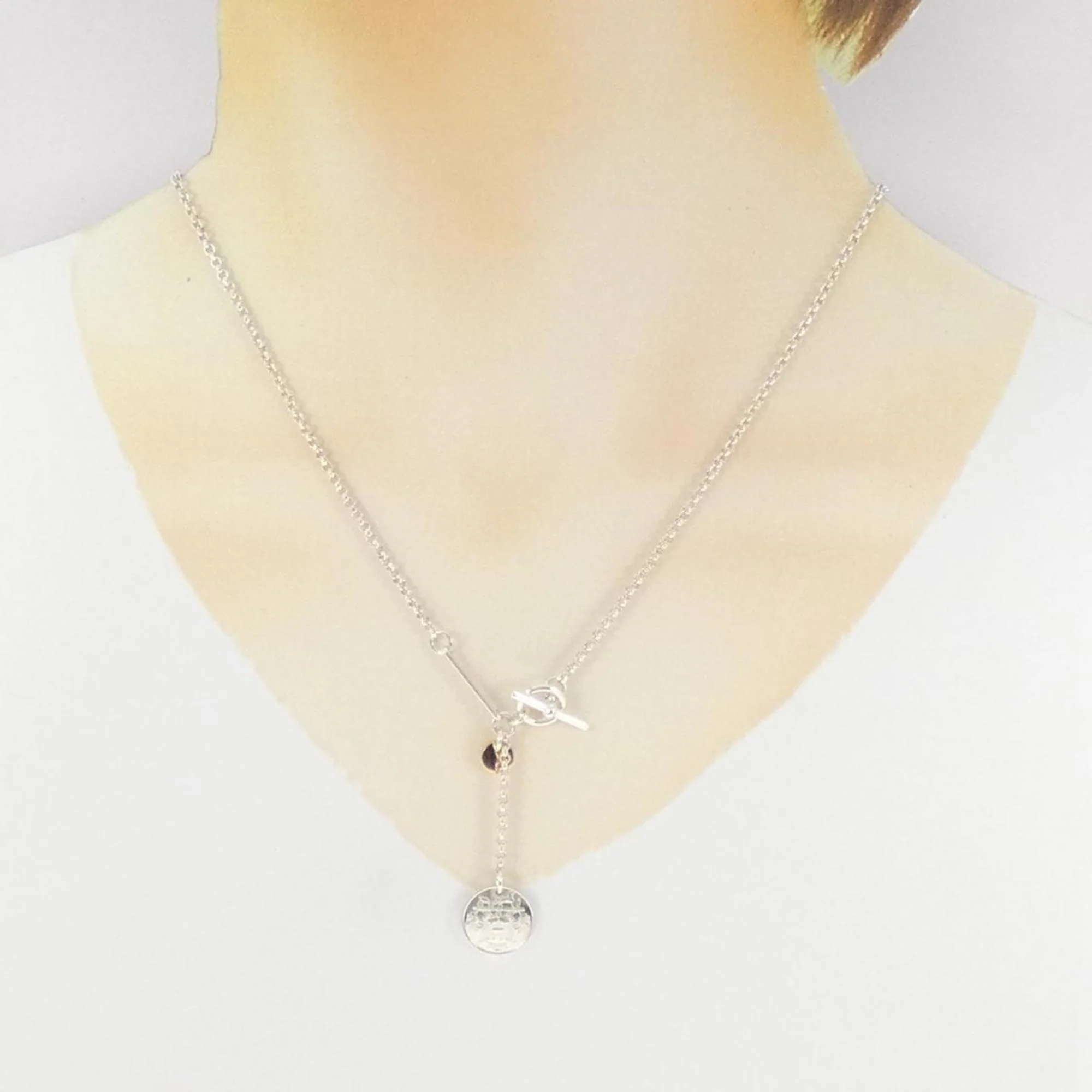 Pendant Necklace 18K Rose Gold and Sterling Silver - Image 6
