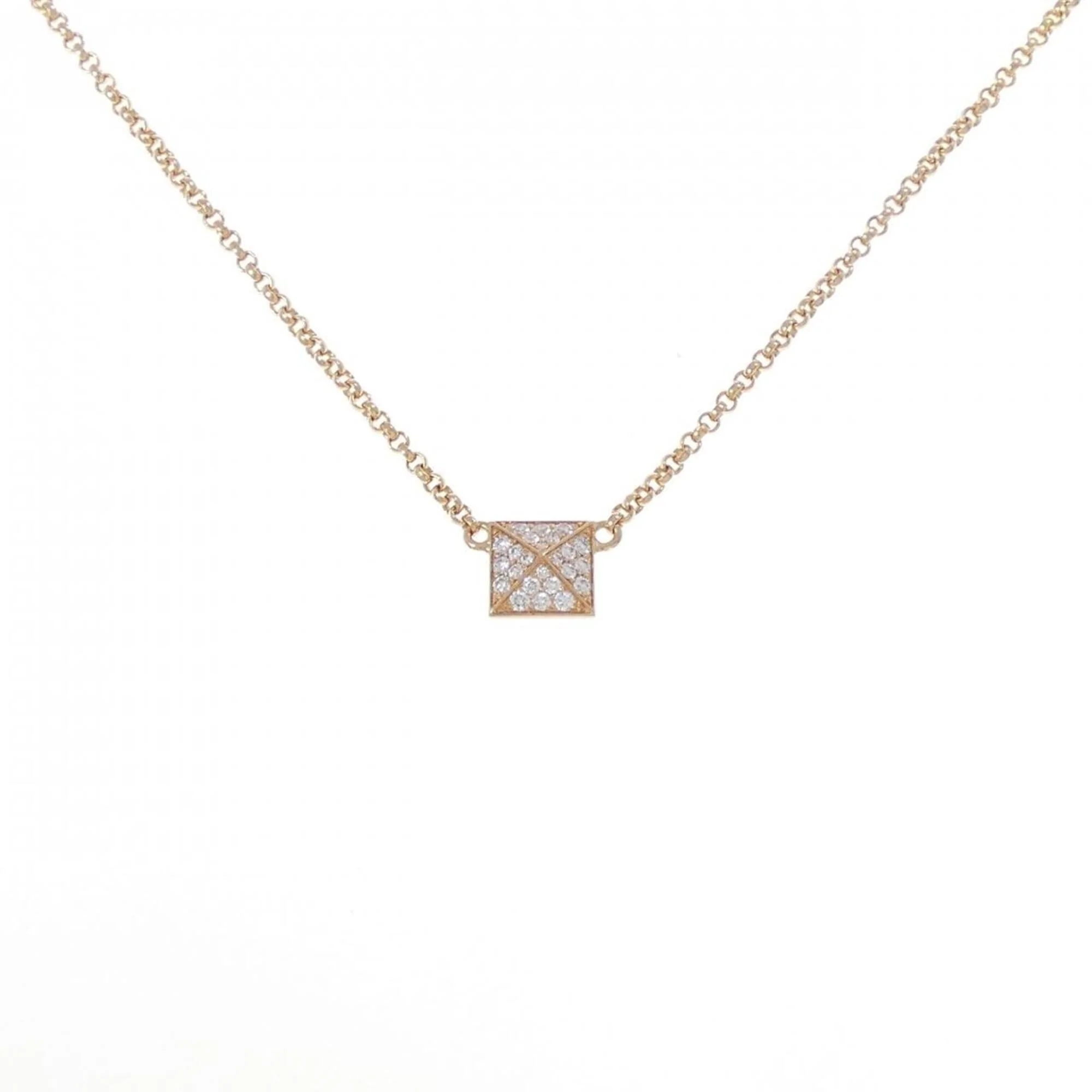Pendant Necklace 18K Rose Gold with Diamond