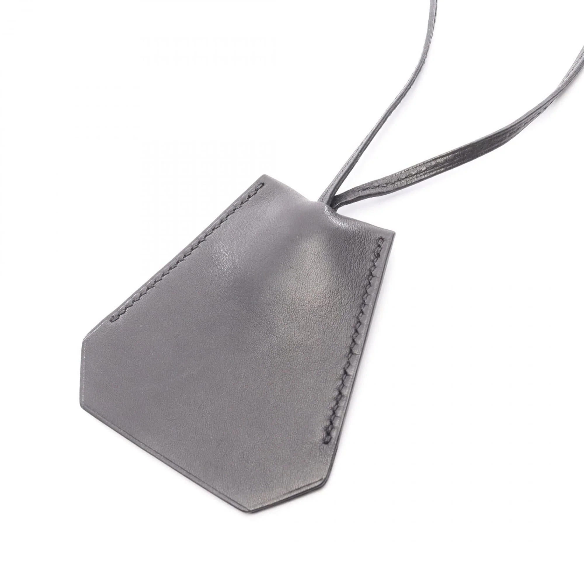 Pendant Necklace Box Calf Leather Black