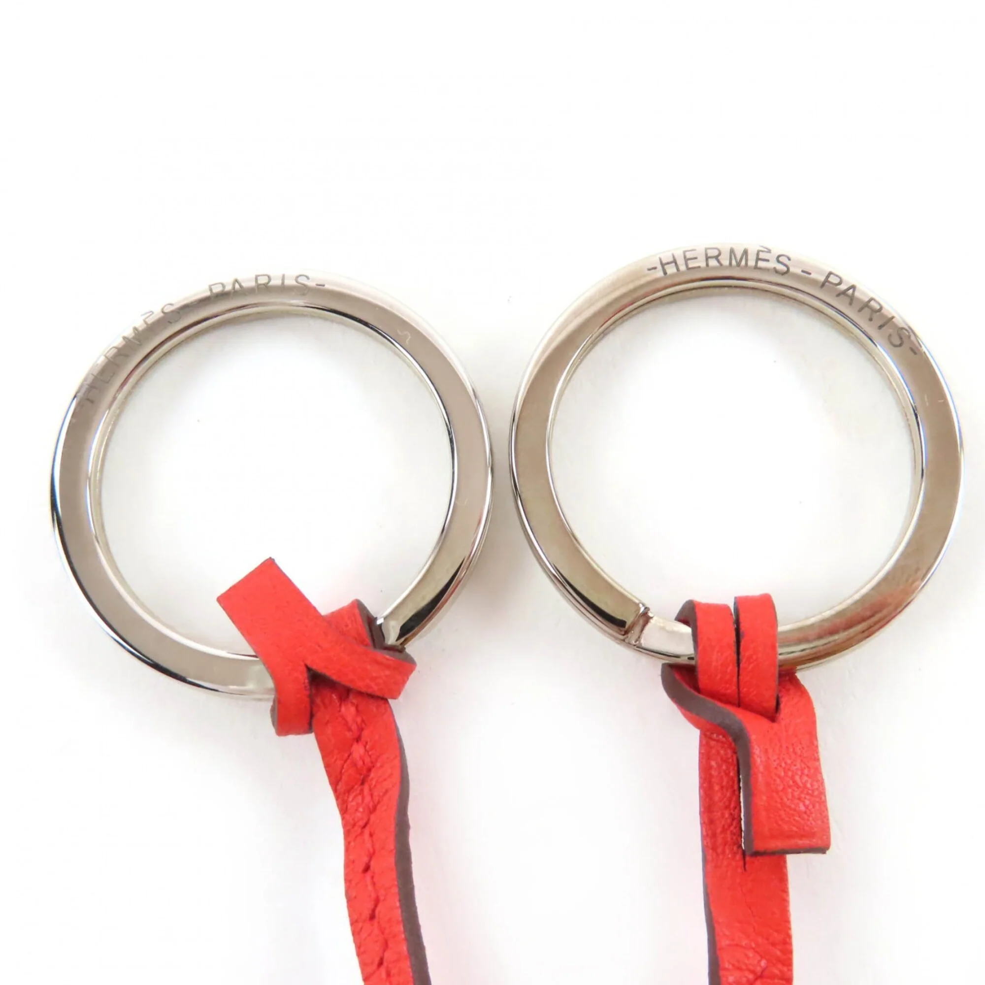 Pendant Necklace Chevre Leather Capucine and Silver - Image 9