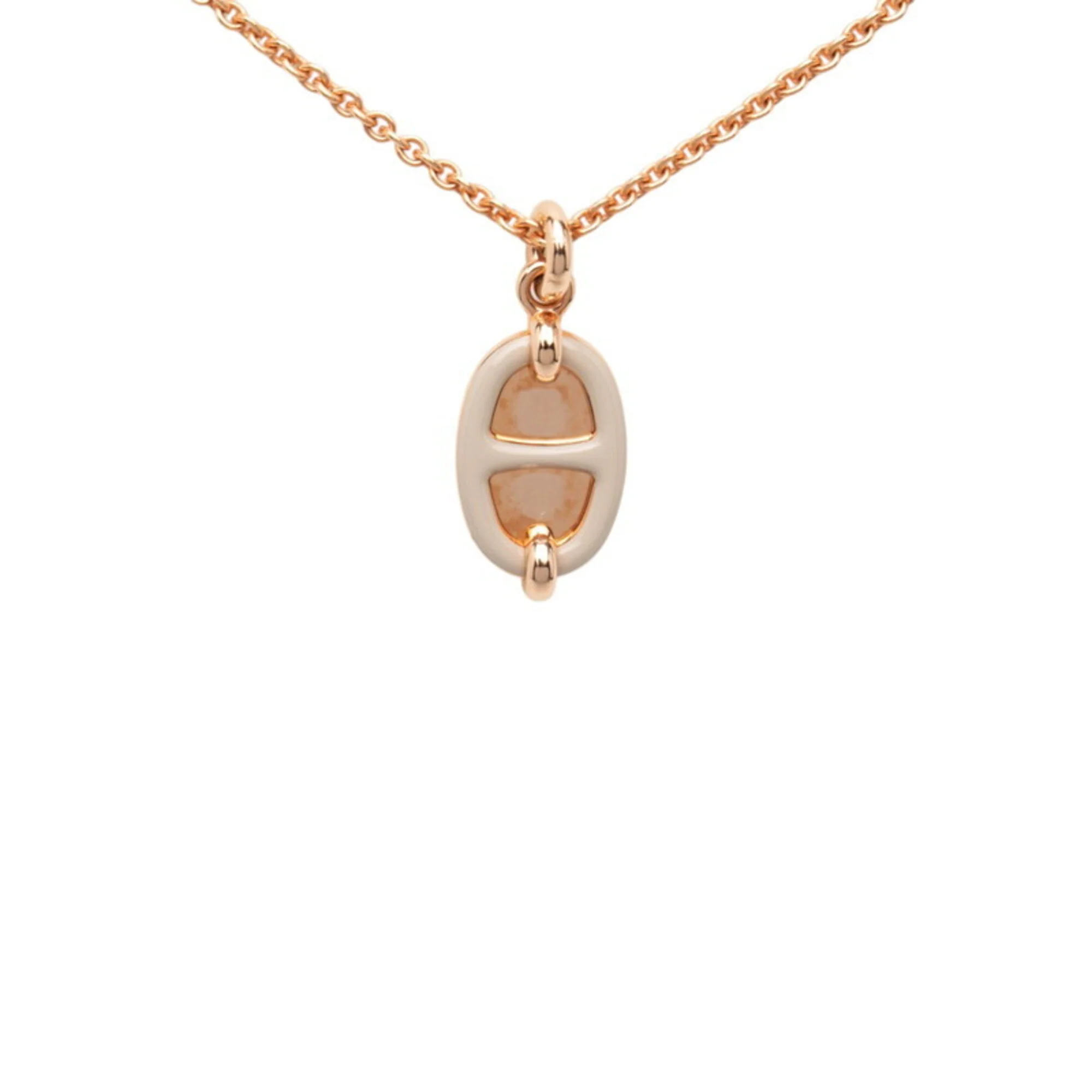 Pendant Necklace Enamel and Gold Mini