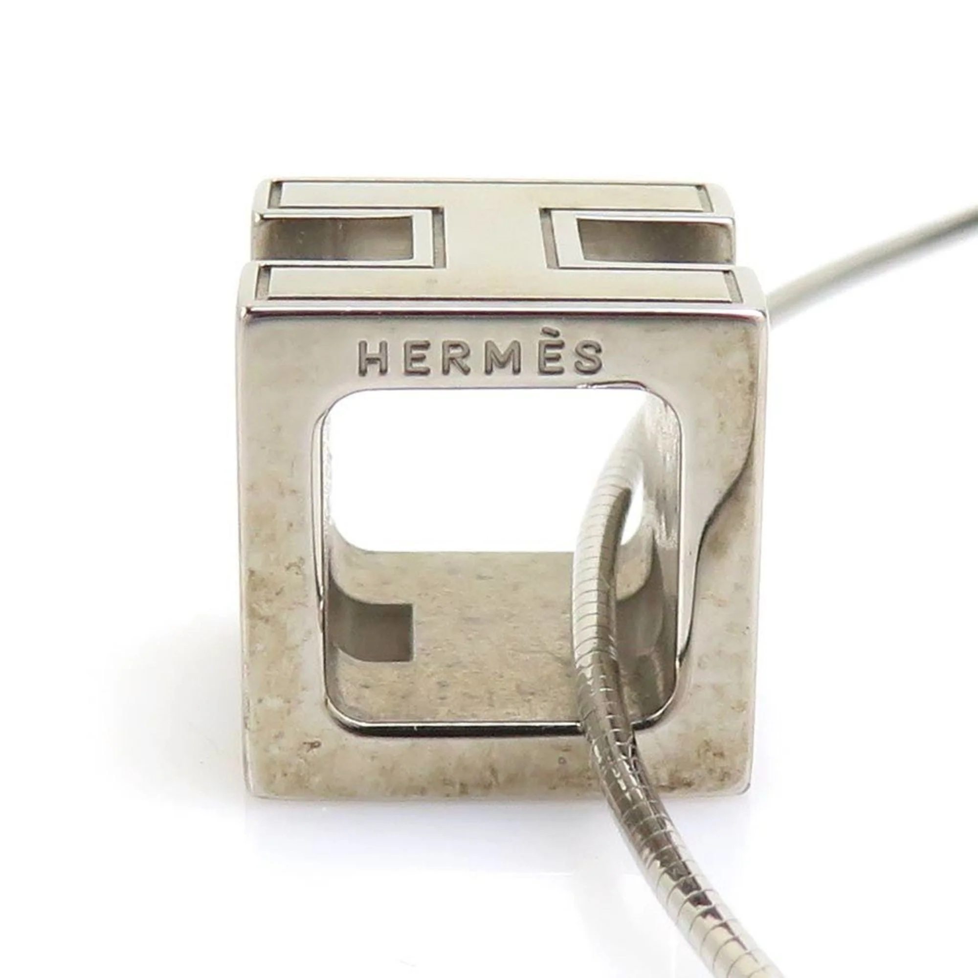 Pendant Necklace Metal Ivory and Silver - Image 4
