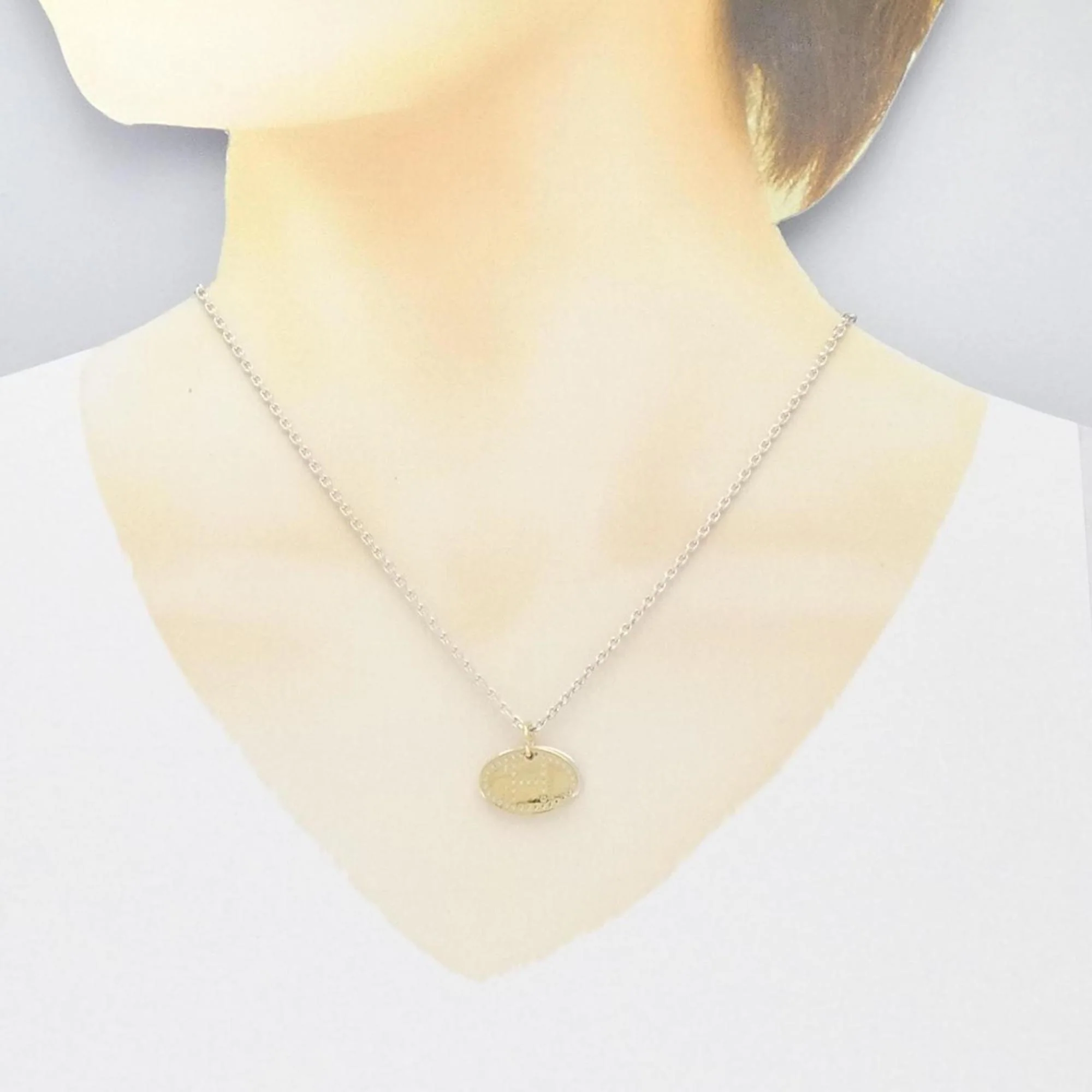 Pendant Necklace Sterling Silver and 18K Yellow Gold - Image 6