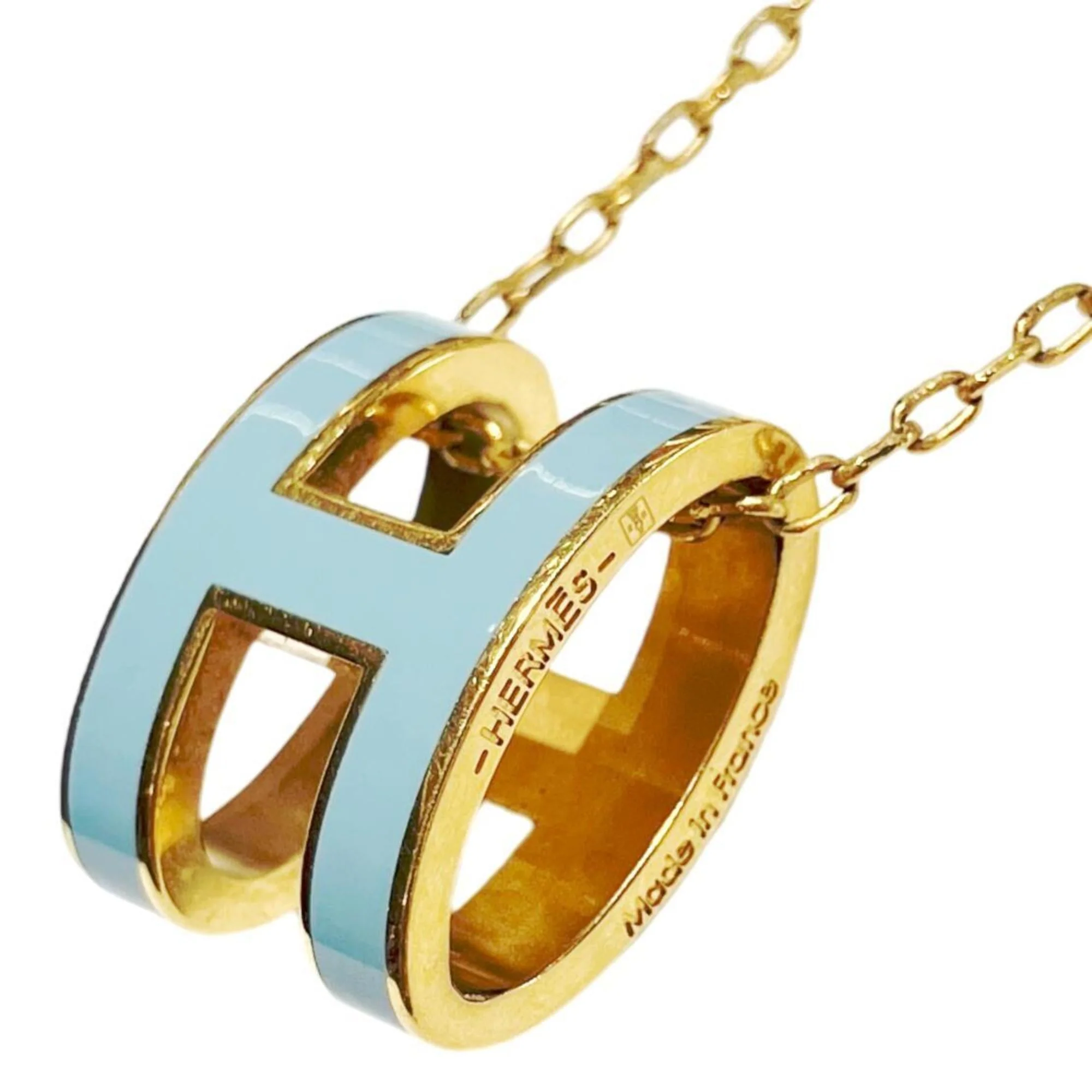 Pop Ash Pendant Necklace Metal Blue Gold