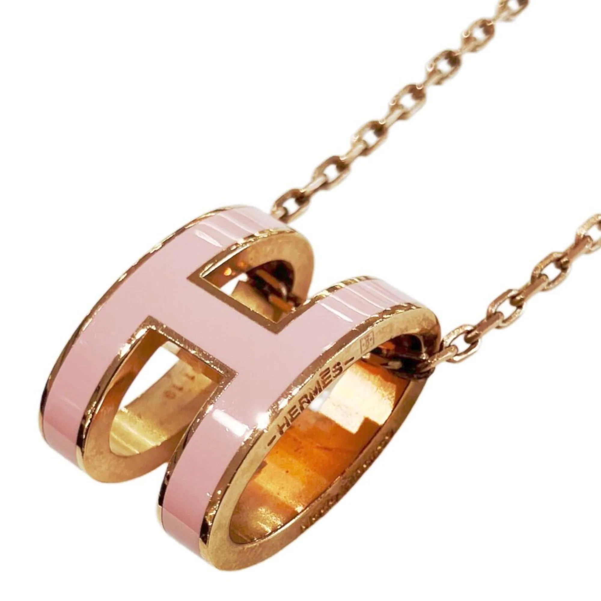 Pop H Pendant Necklace Gold-Tone Metal