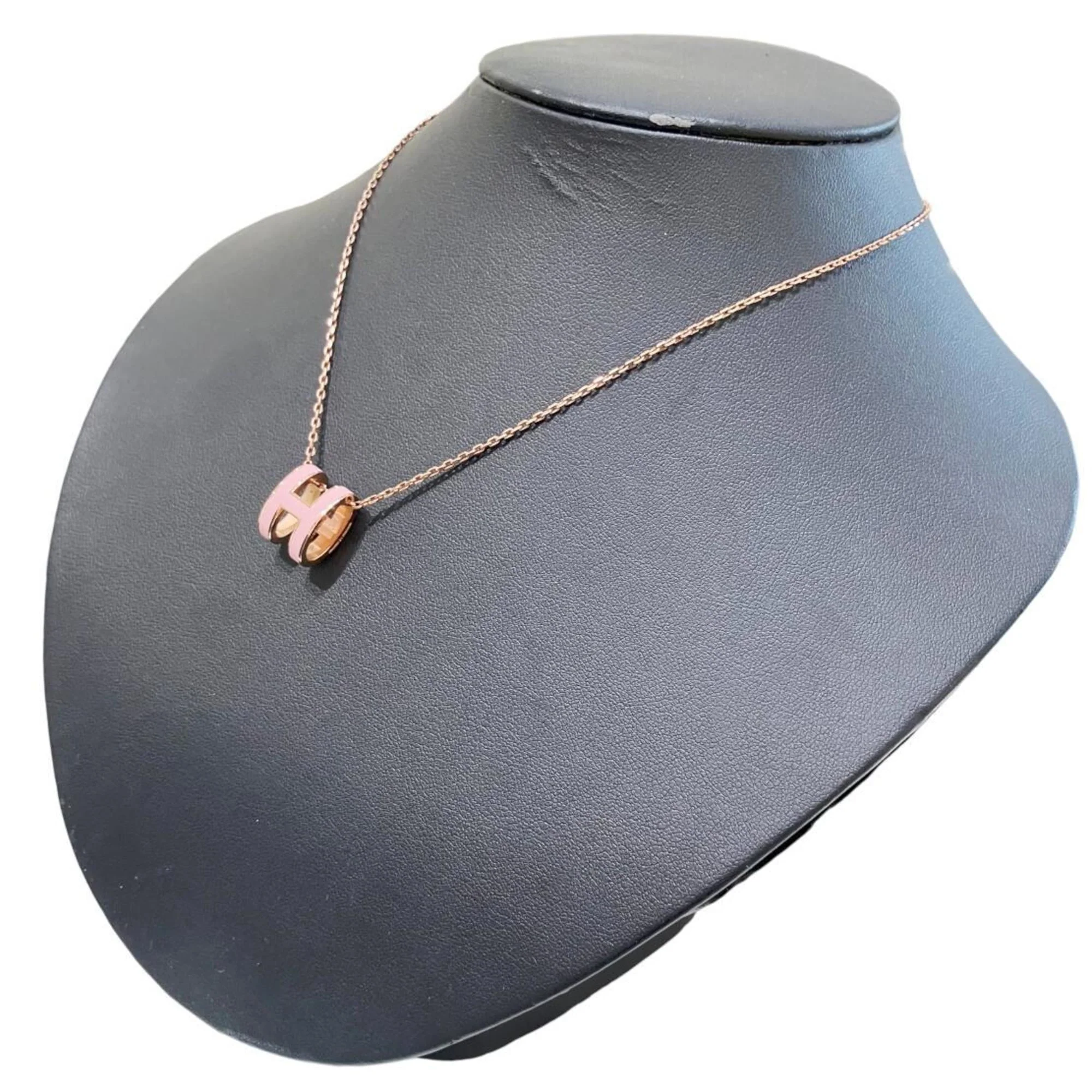 Pop H Pendant Necklace Gold-Tone Metal - Image 4