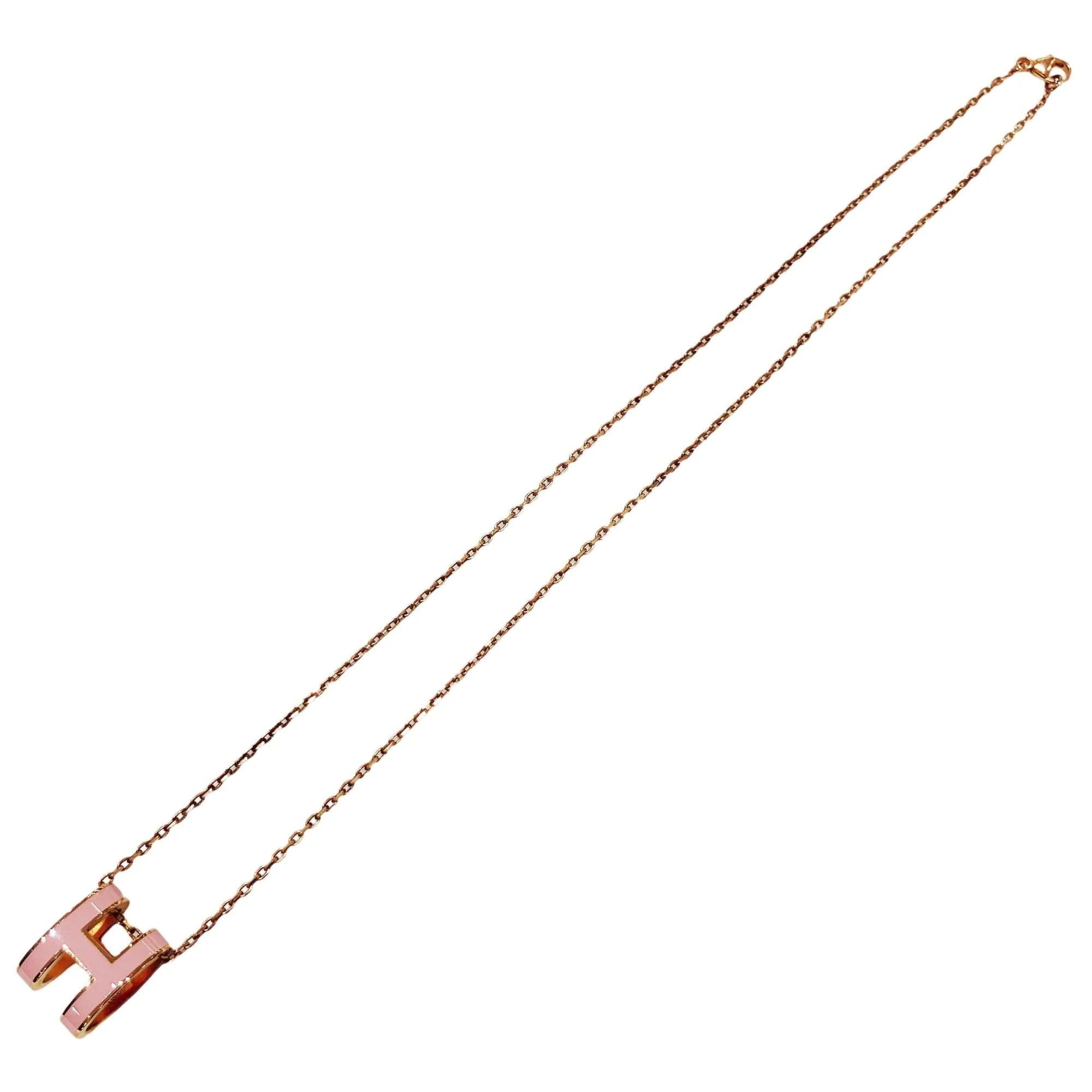 Pop H Pendant Necklace Gold-Tone Metal - Image 8