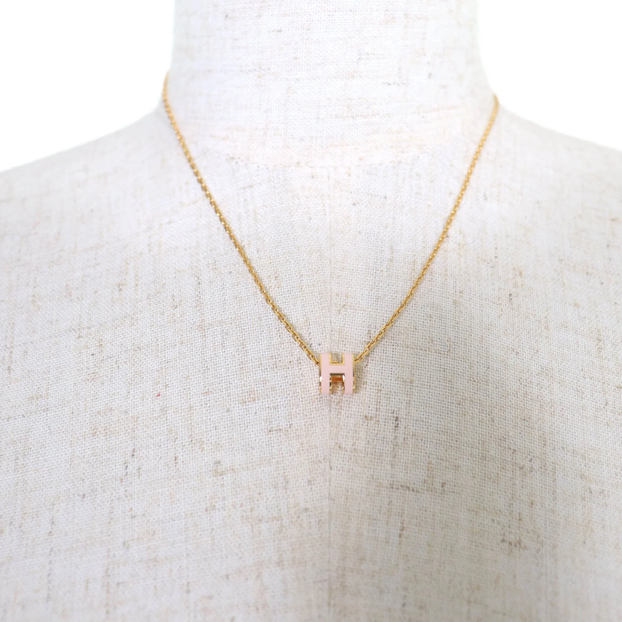 Pop H Pendant Necklace Gold-Tone Metal - Image 4
