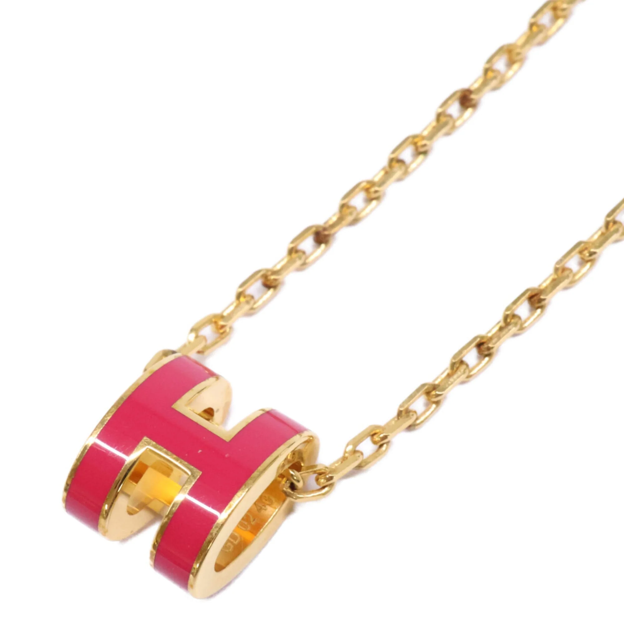 Pop H Pendant Necklace Gold-Tone Metal