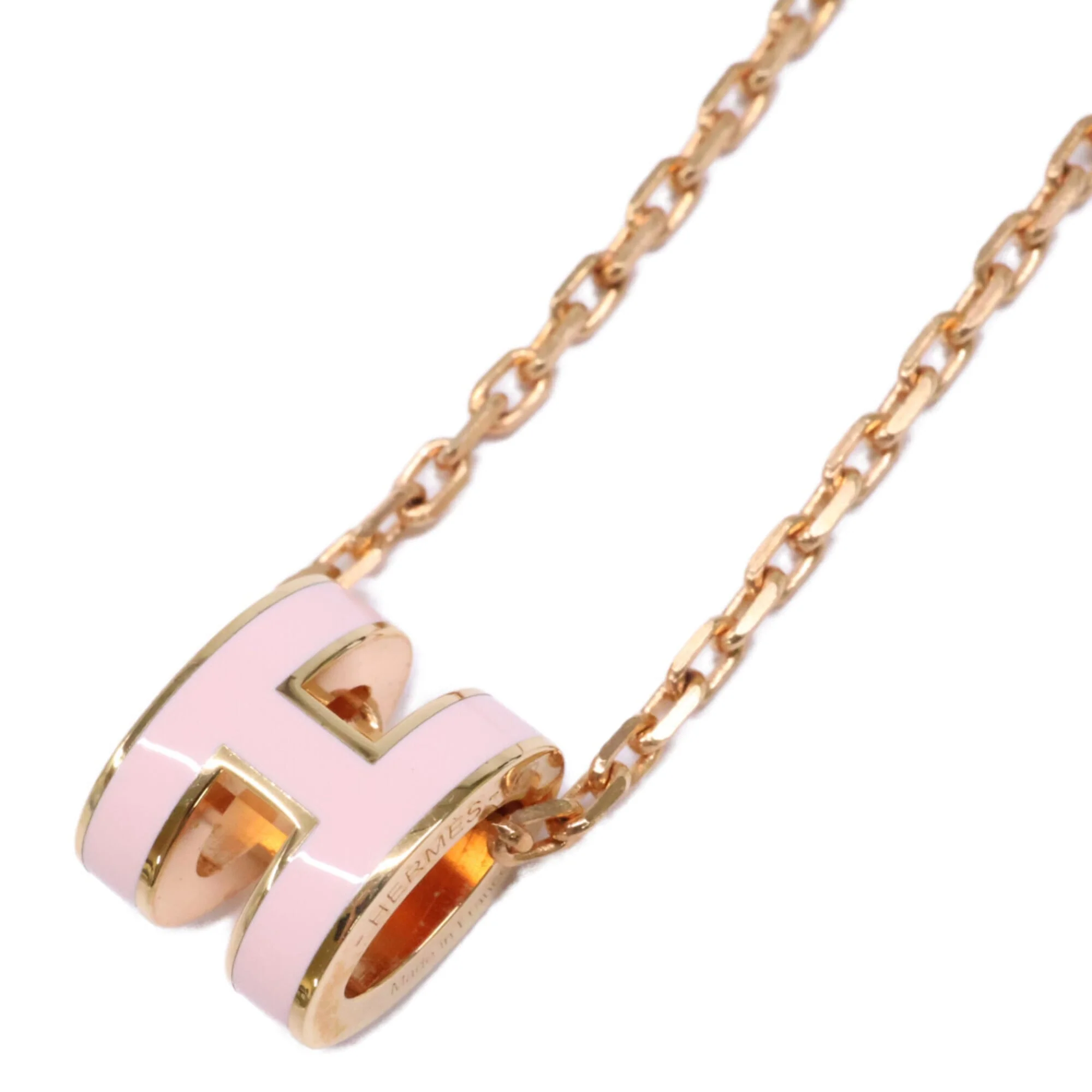 Pop H Pendant Necklace Gold-Tone Metal